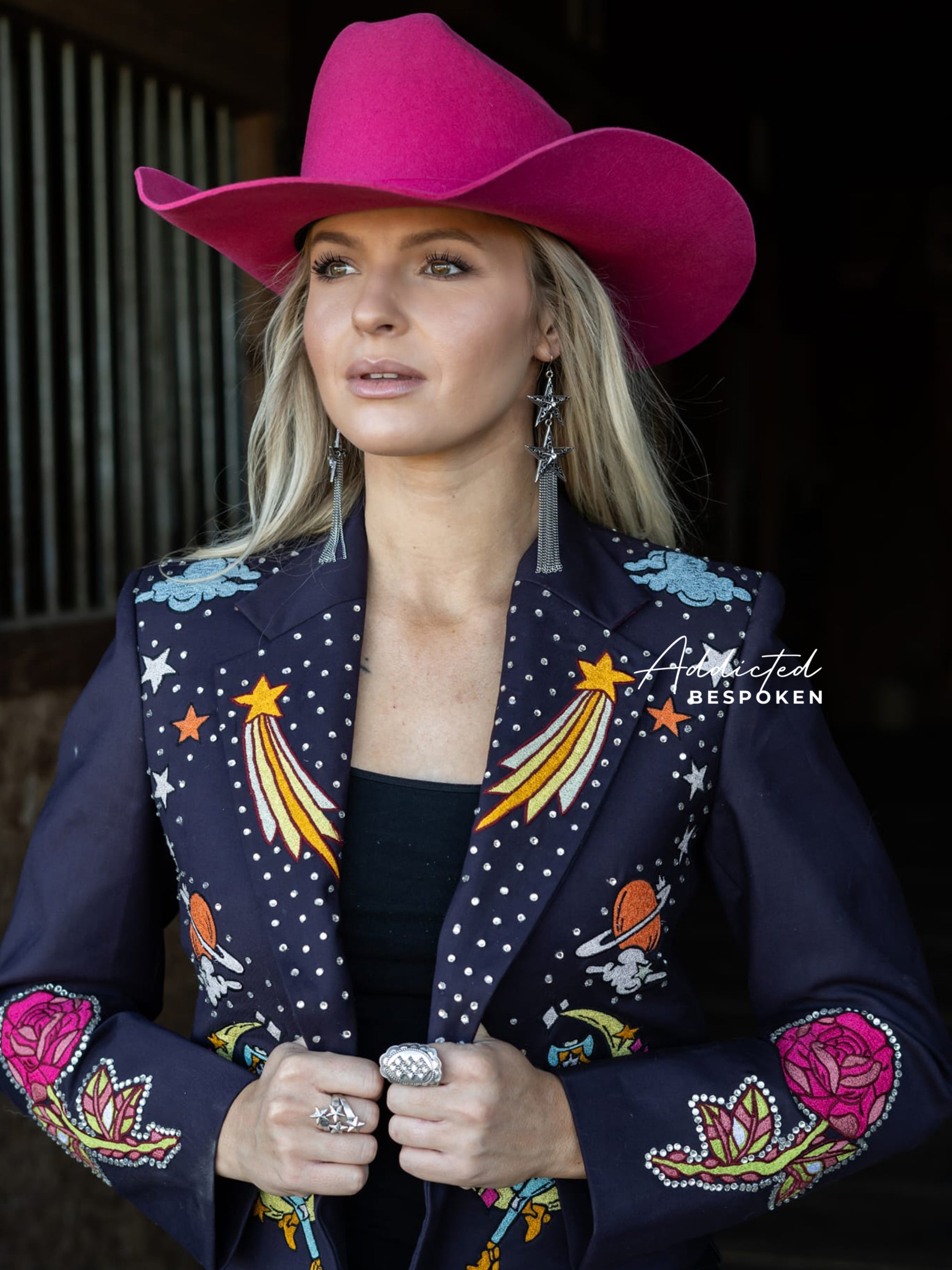 Cowgirl Space Embroidered Blazer Addicted Bespoken