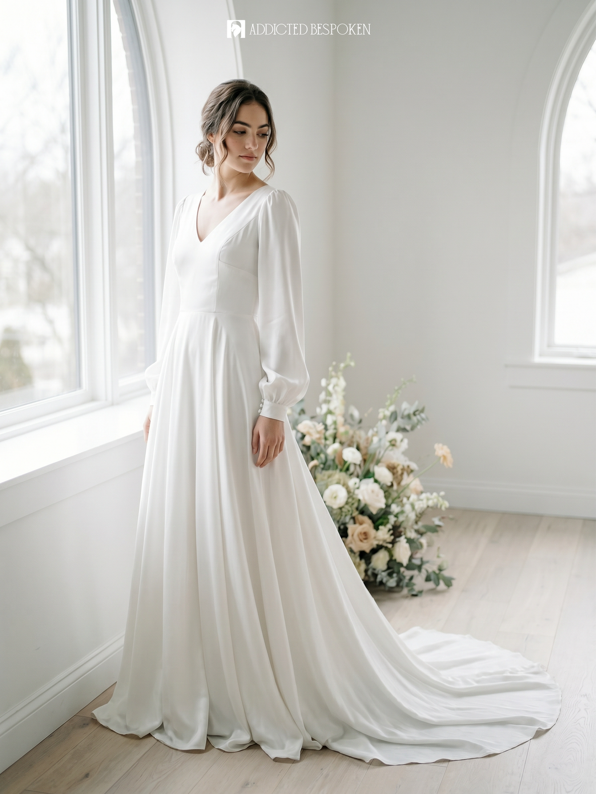 bishop sleeve dress Bridal Gown while the V Champagne Club Dress Swing Color:eggplant 2024 WORKWEAR APR