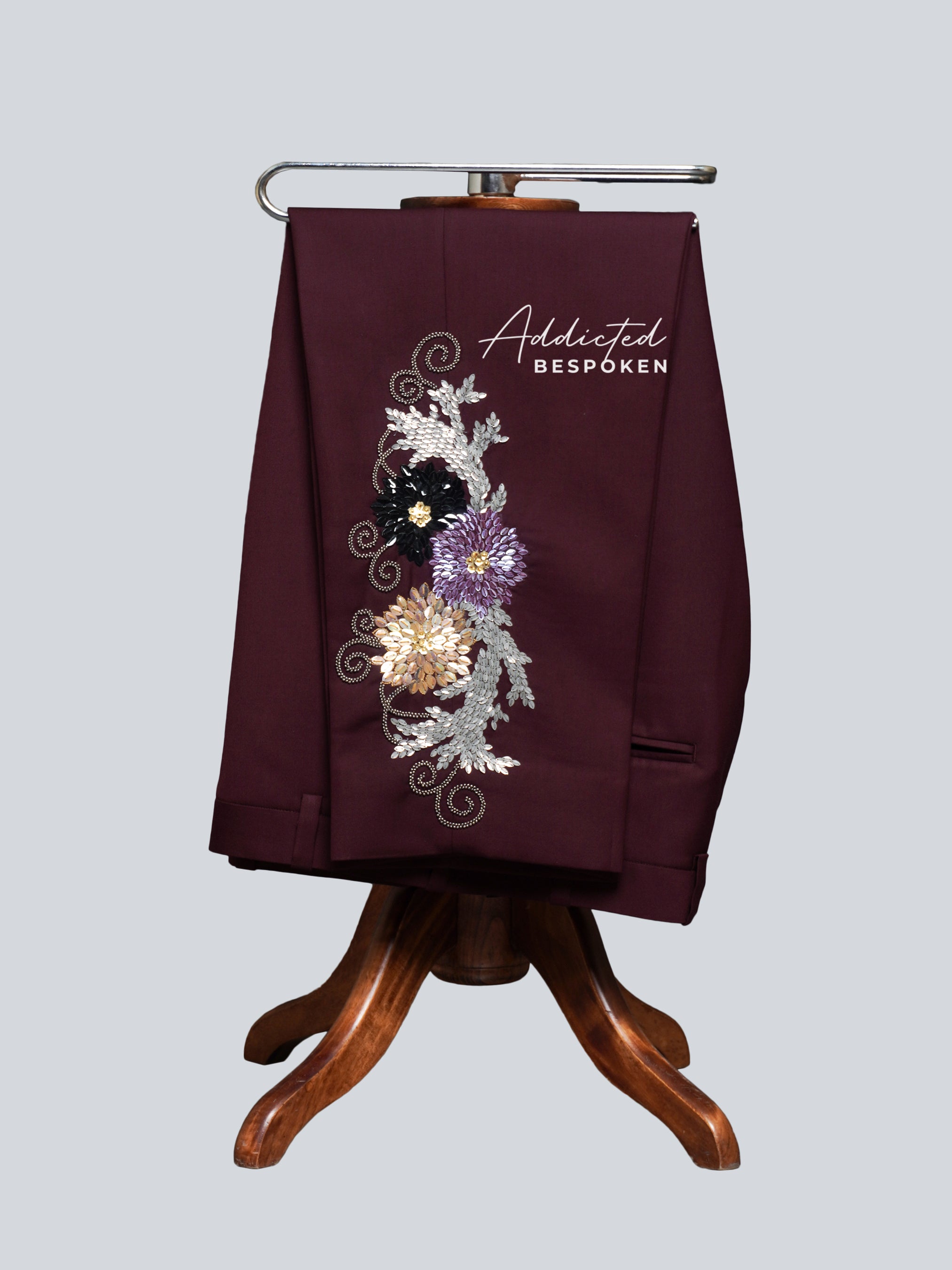 Floral Grace Embroidered Suit