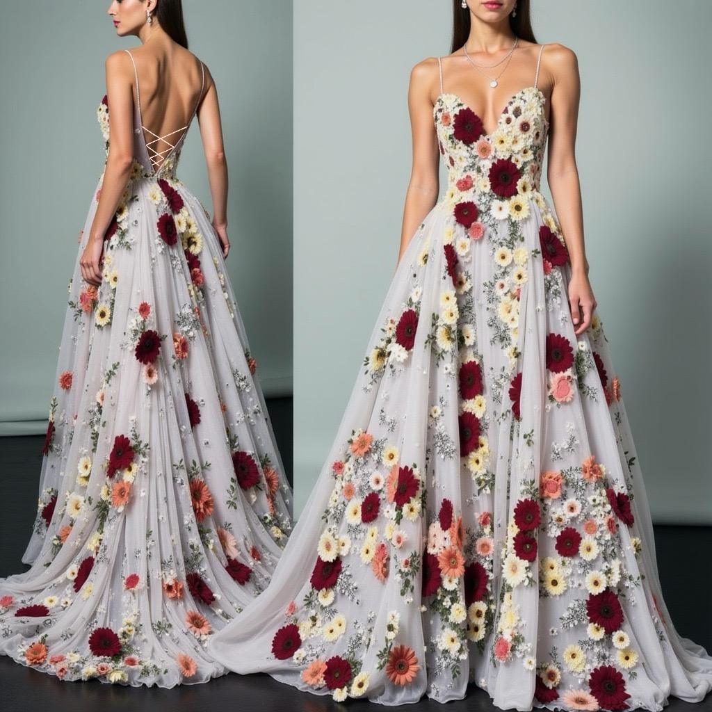 Embroidered Garden Bloom Gown