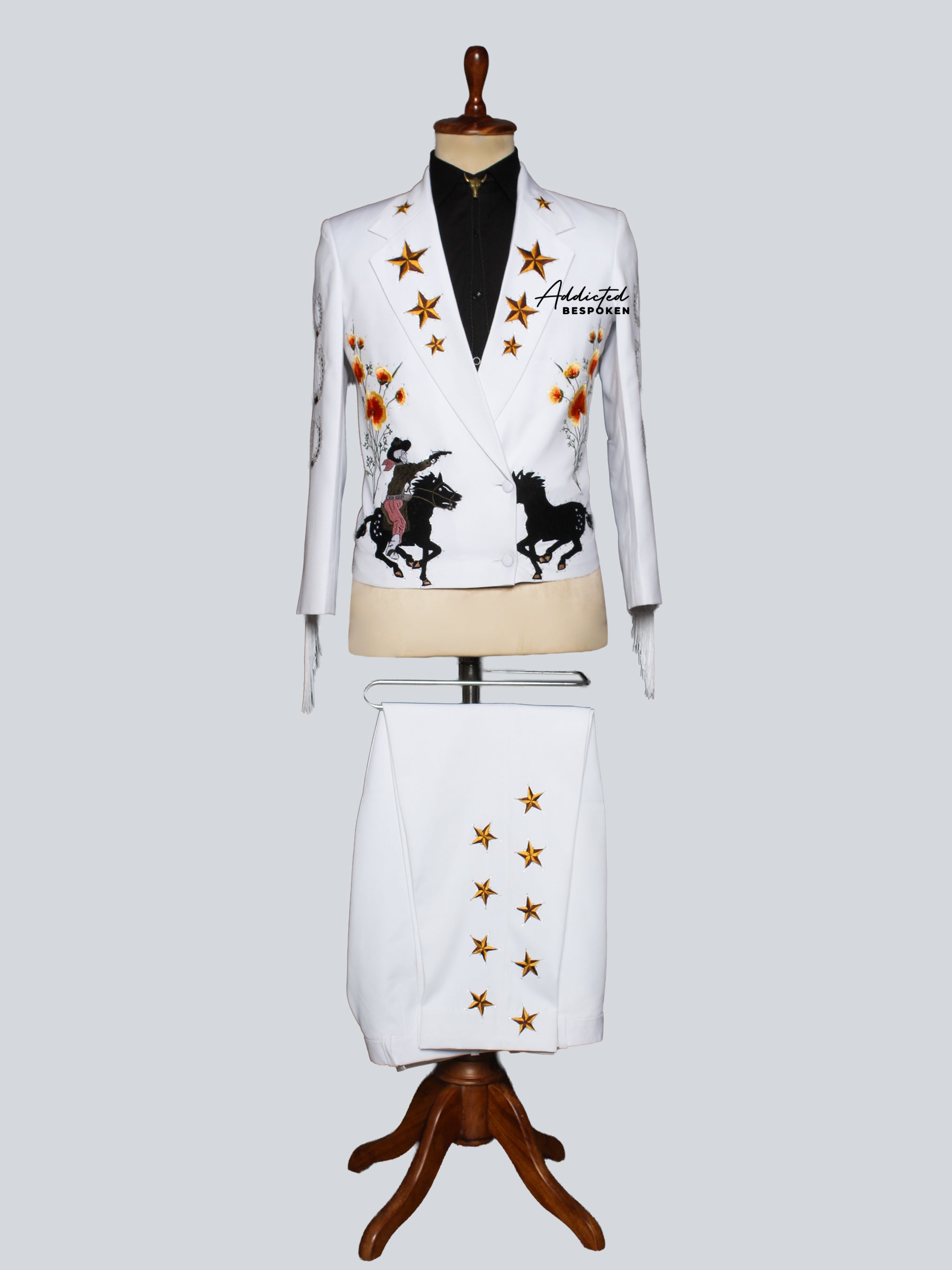 White Horse Embroidered Suit