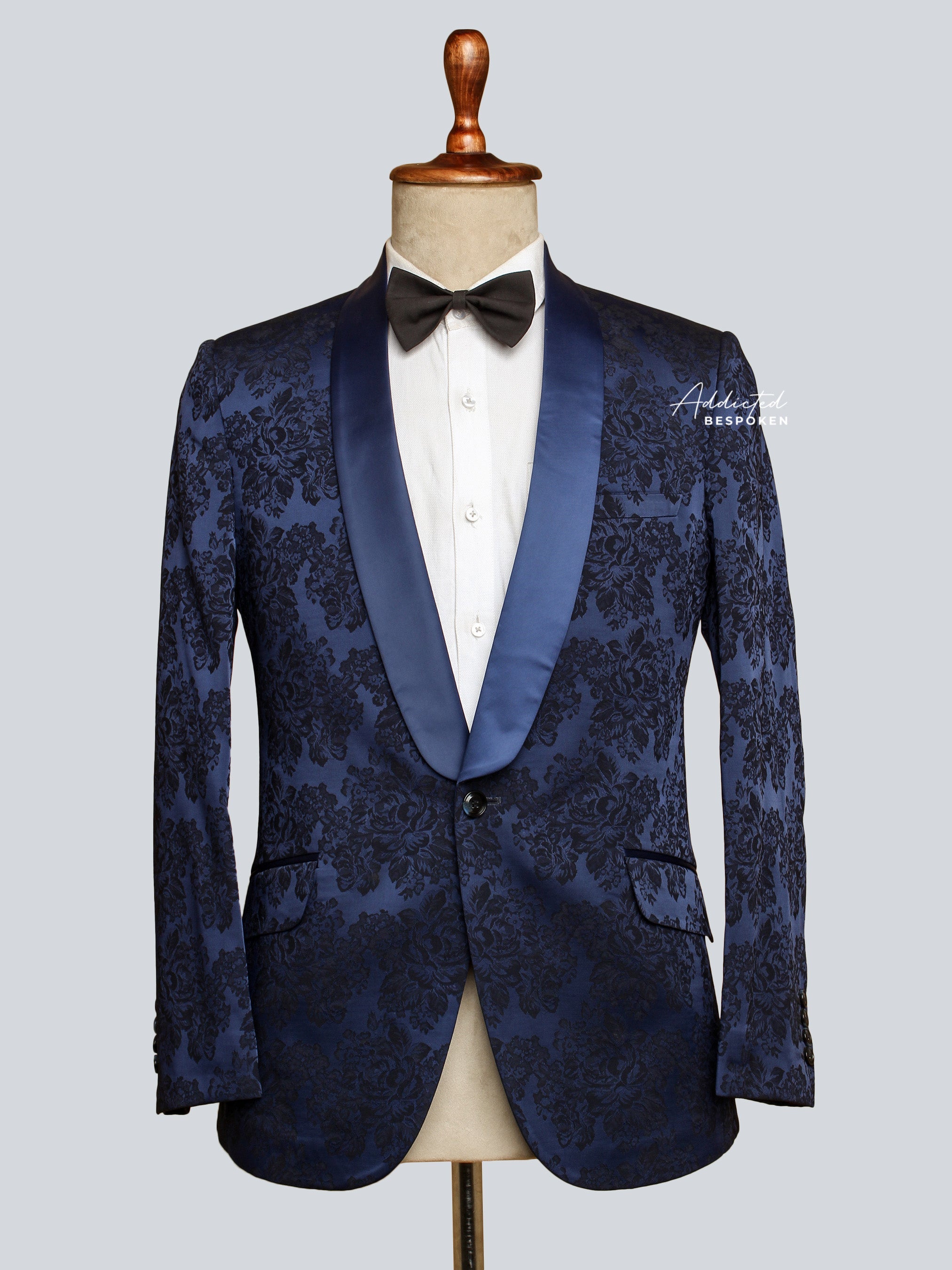 Blue Brocade Blazer (CLS) Addicted Bespoken