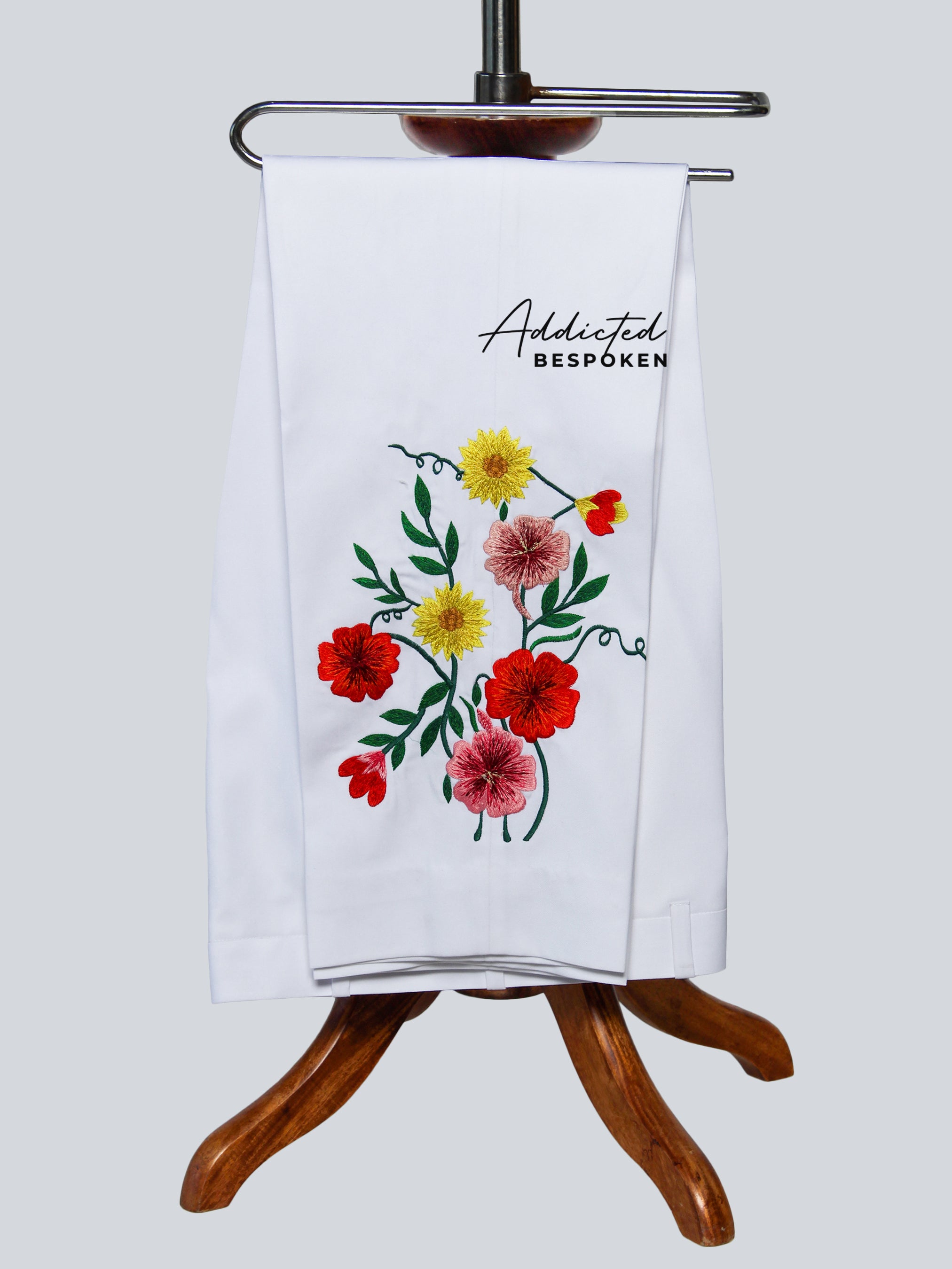 Vibrant Garden-Inspired Embroidered Suit