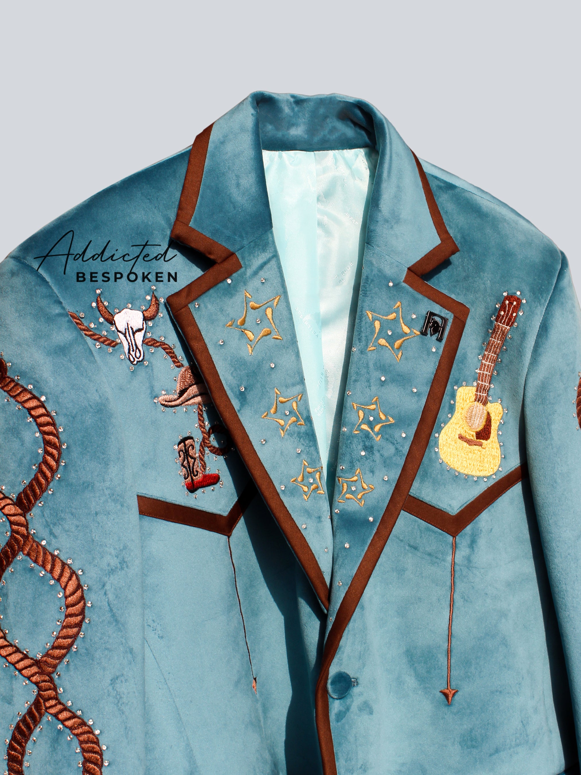 The Frontier Ballad: Rope & Star Embroidered Statement Suit