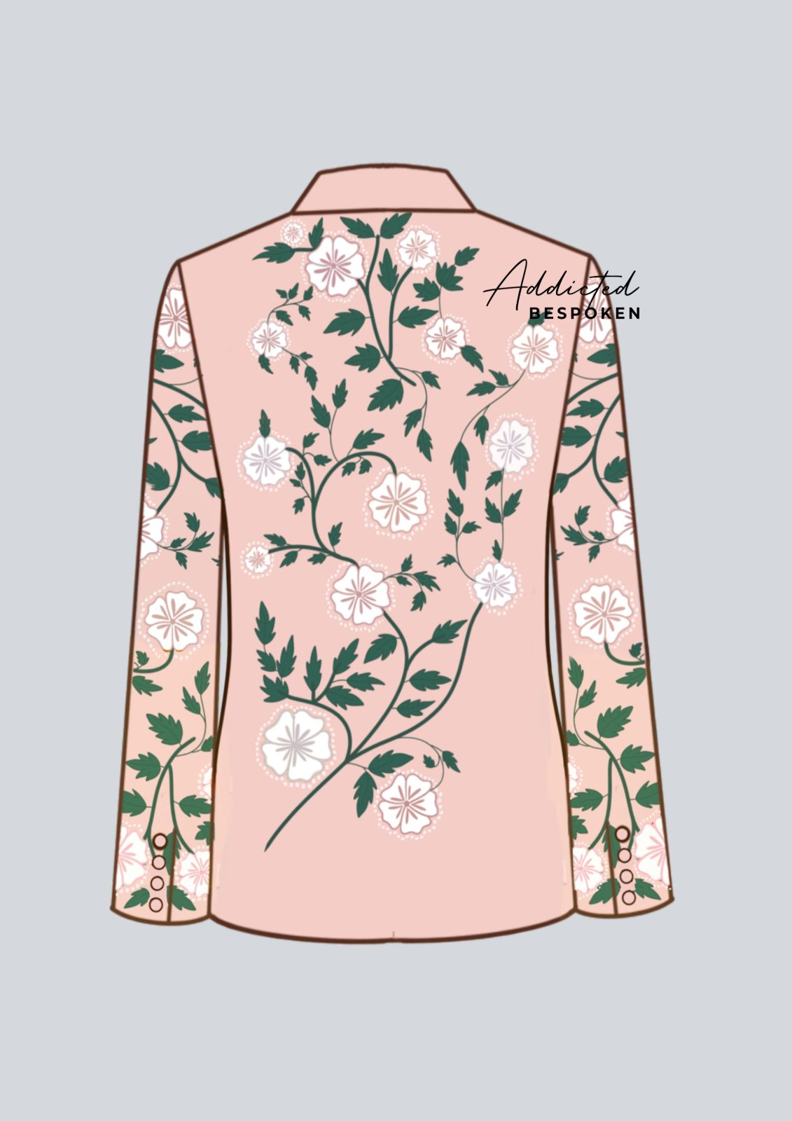 Rose Embroidered Cocktail Attire Addicted Bespoken