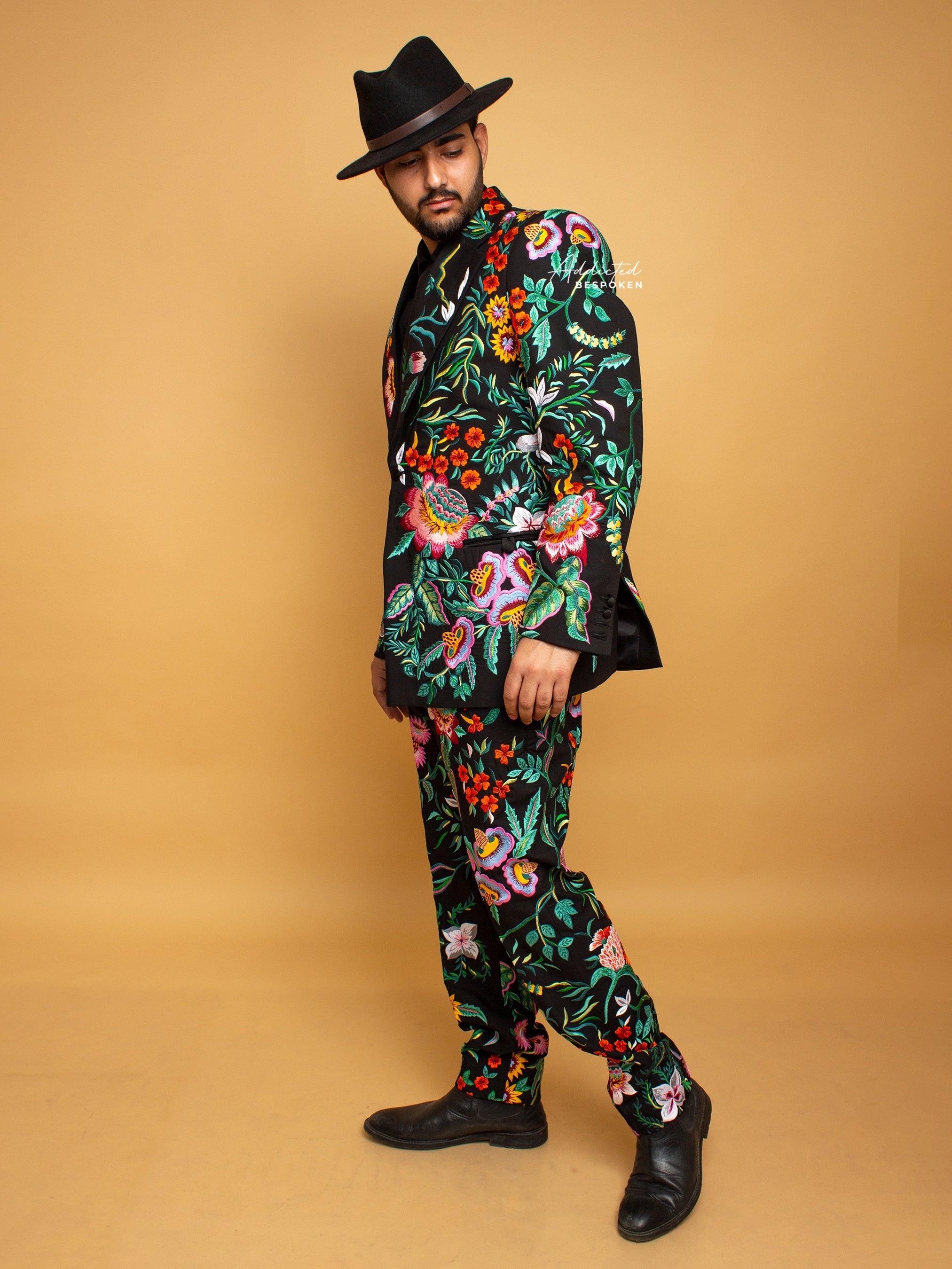 Embroidered Floral Groomsmen Attire Addicted Bespoken