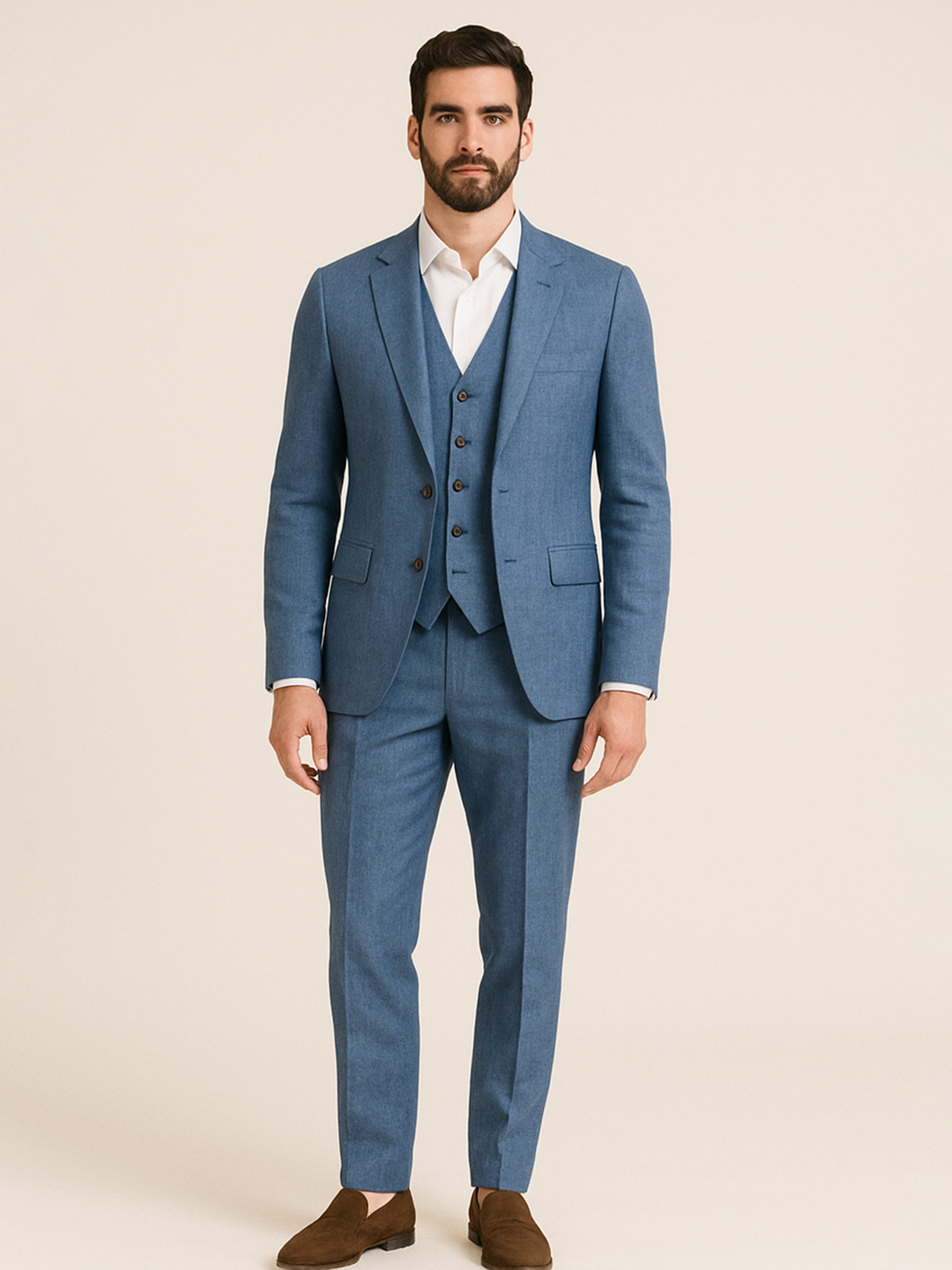 The Azure Linen Legacy Suit