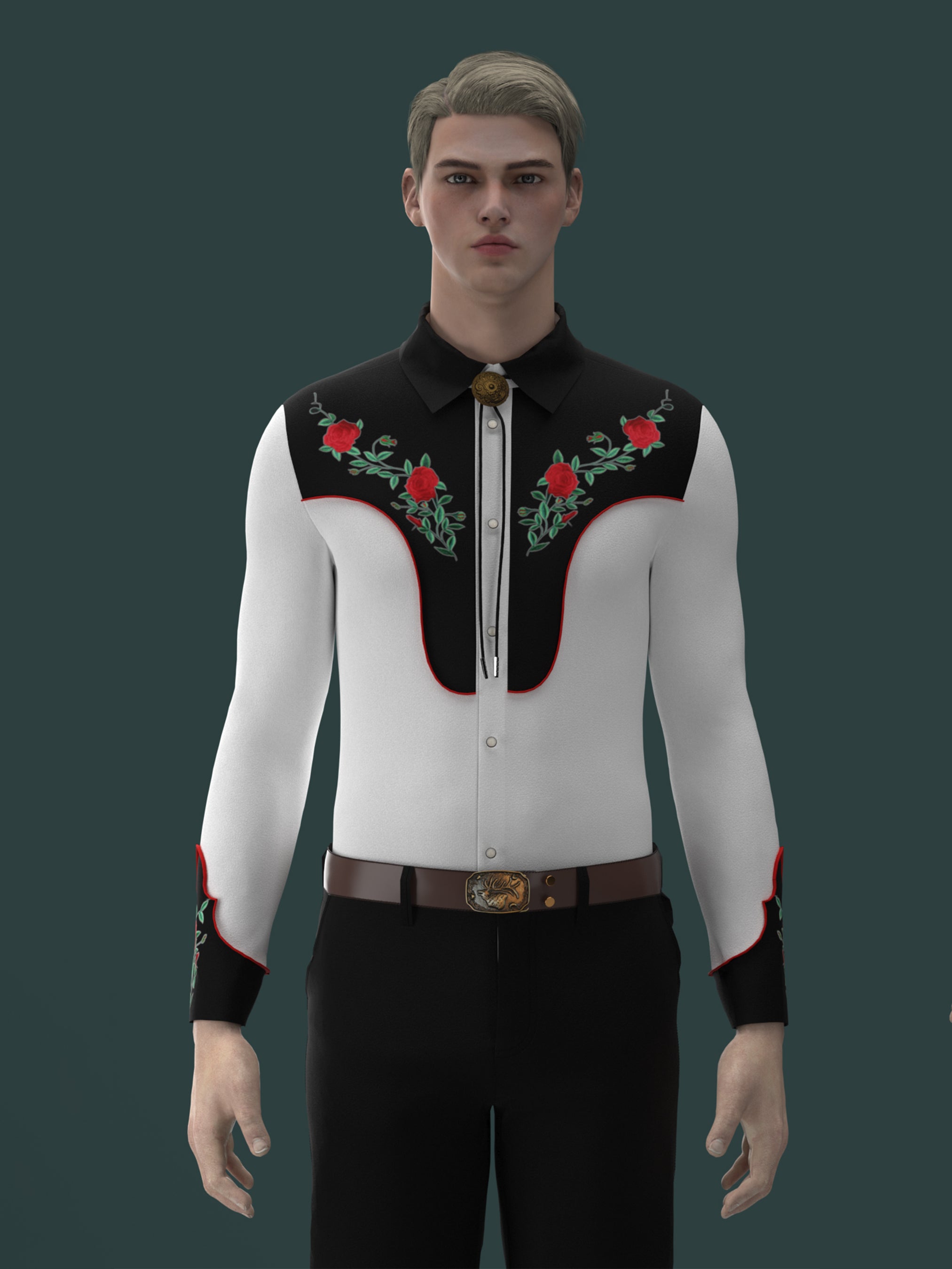 Bespoke Rose Pattern Shirt