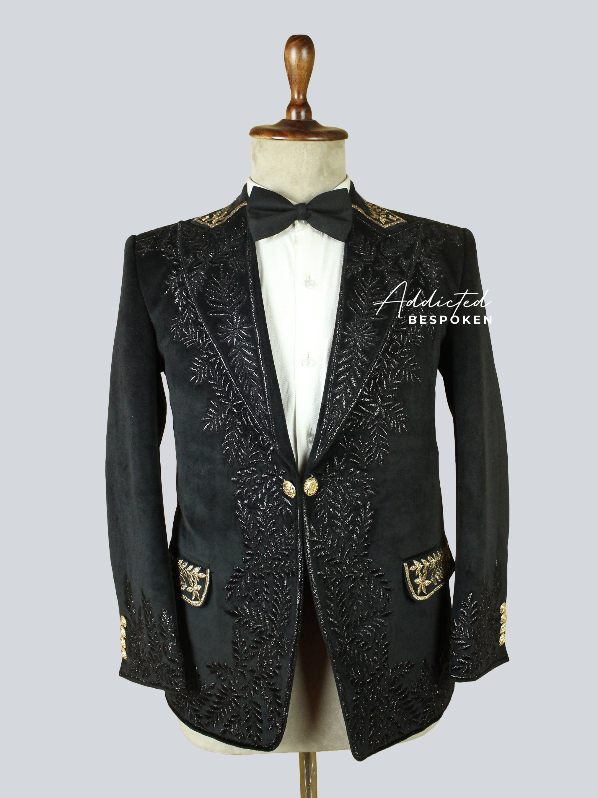 Premium Hand Embroidery Blazer Addicted Bespoken
