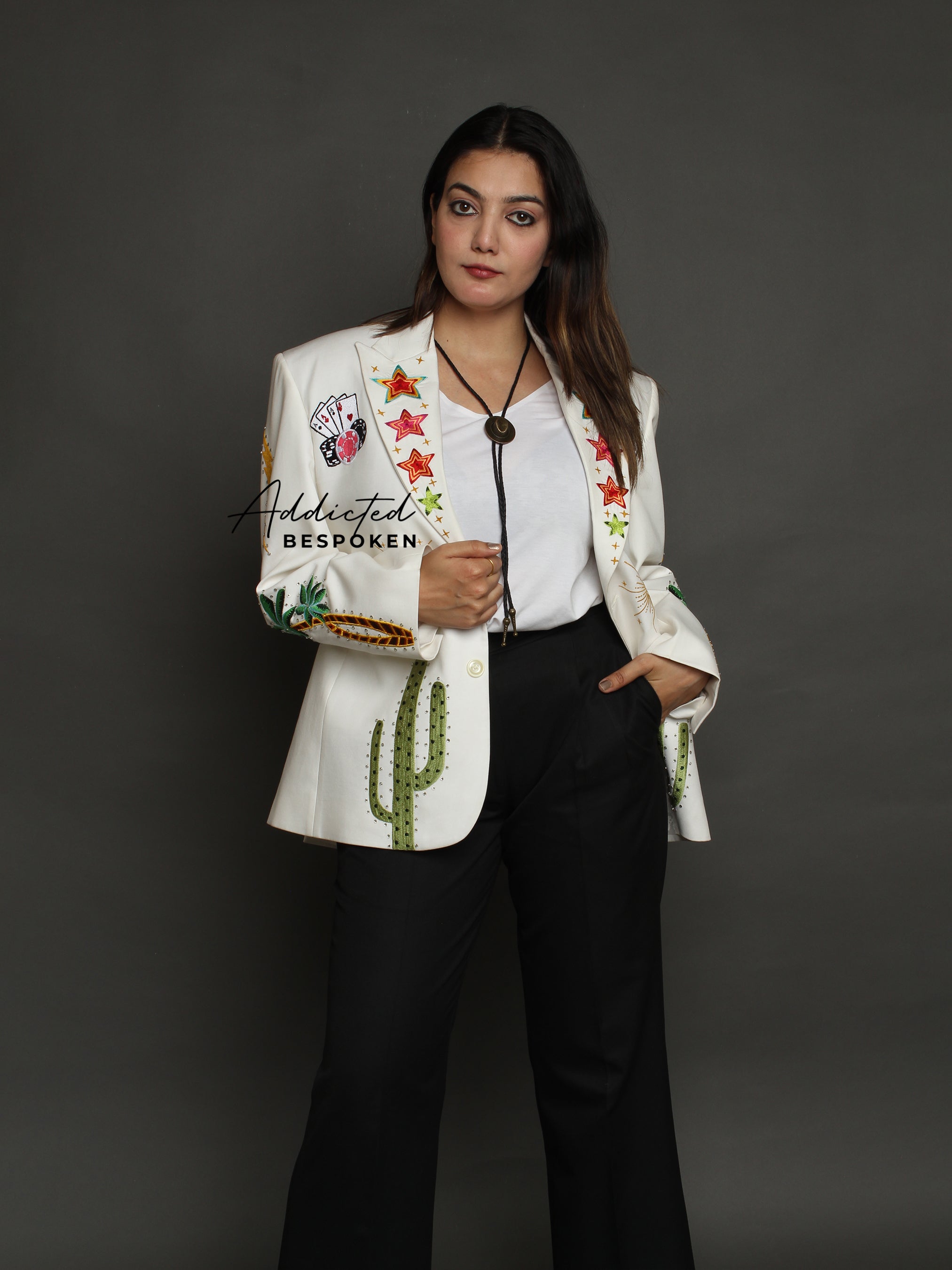 Spaceship Embroidered Blazer Addicted Bespoken