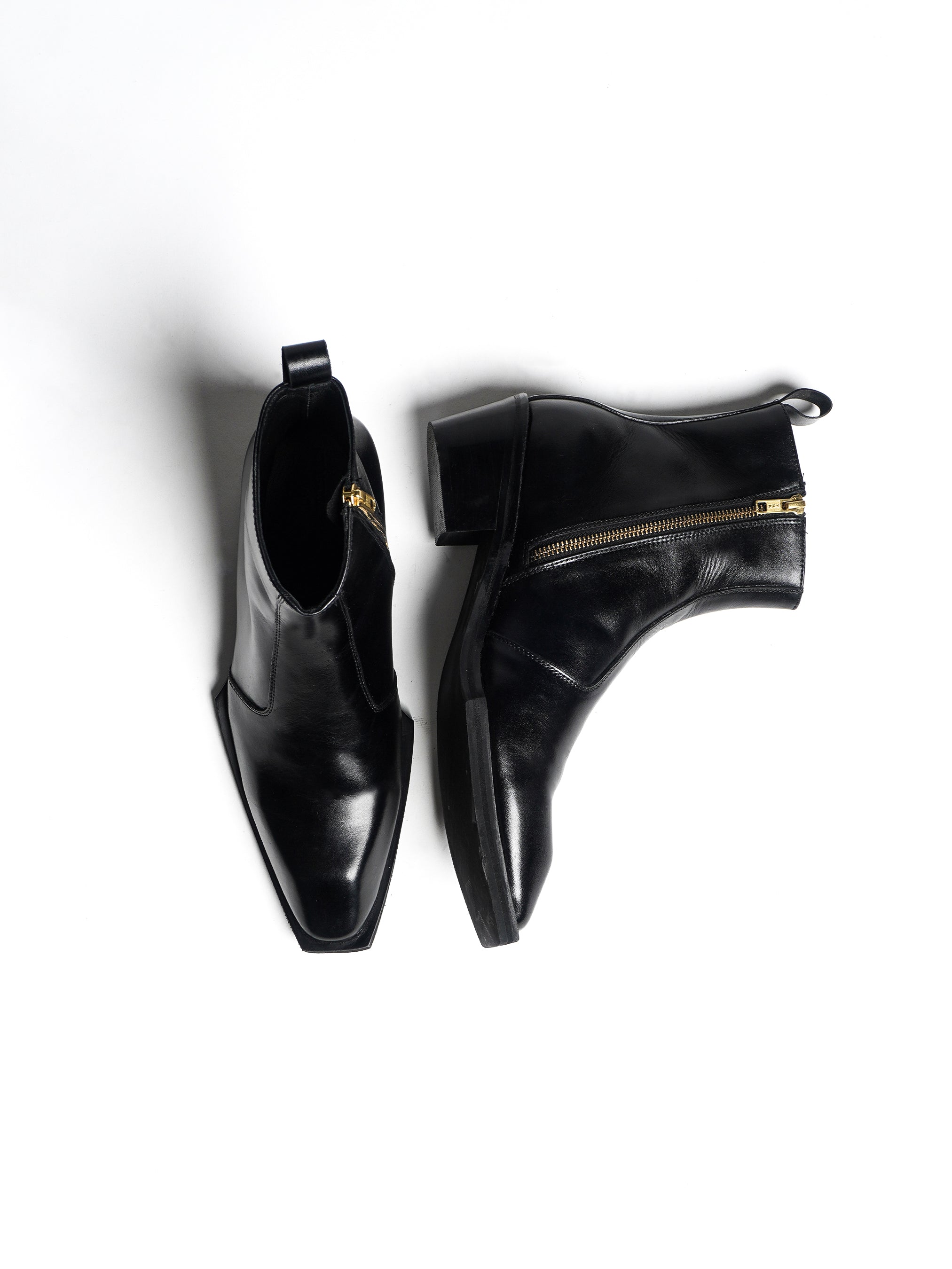 Black Zip boots