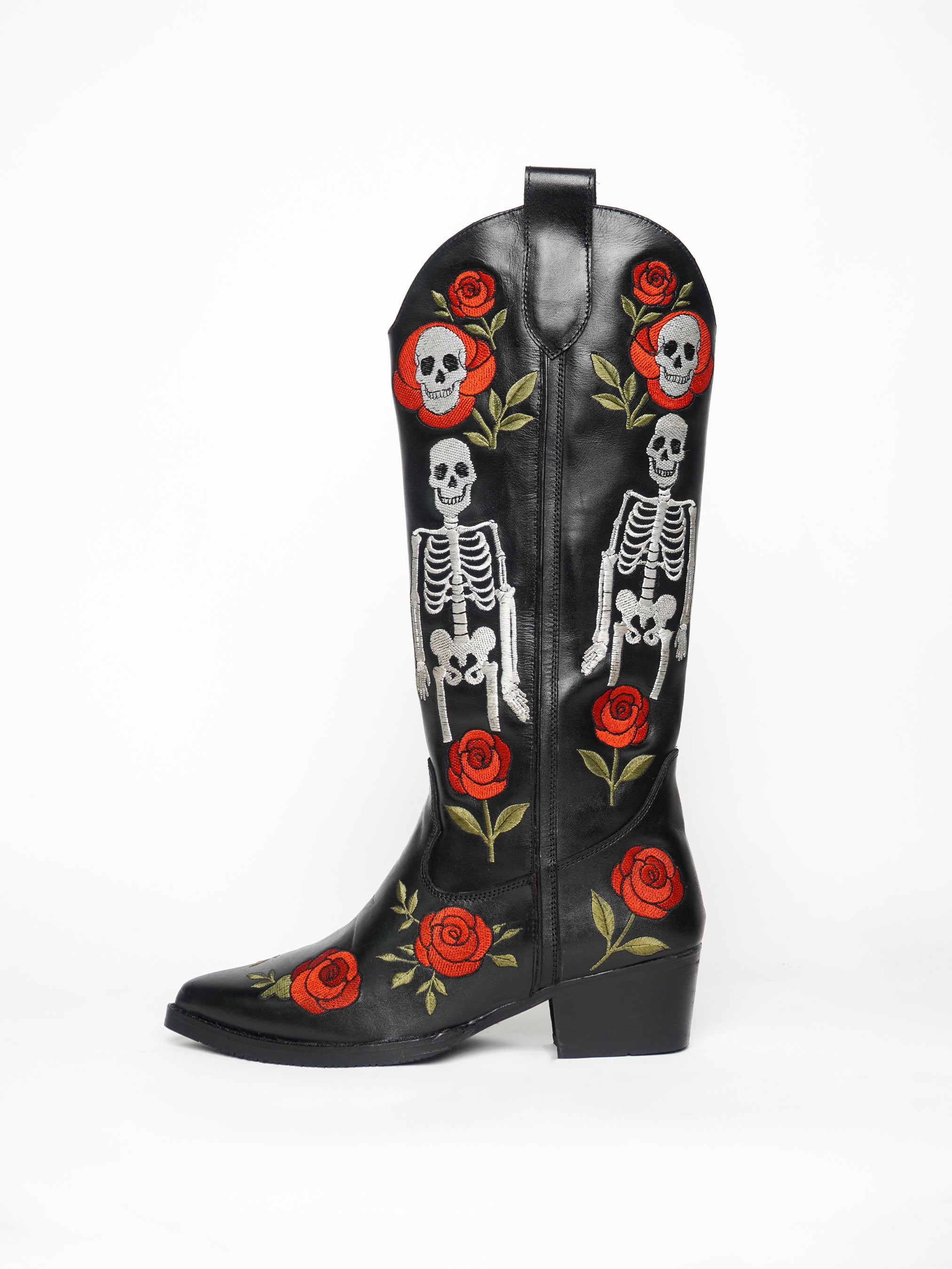 Floral Skull Boots Addicted Bespoken