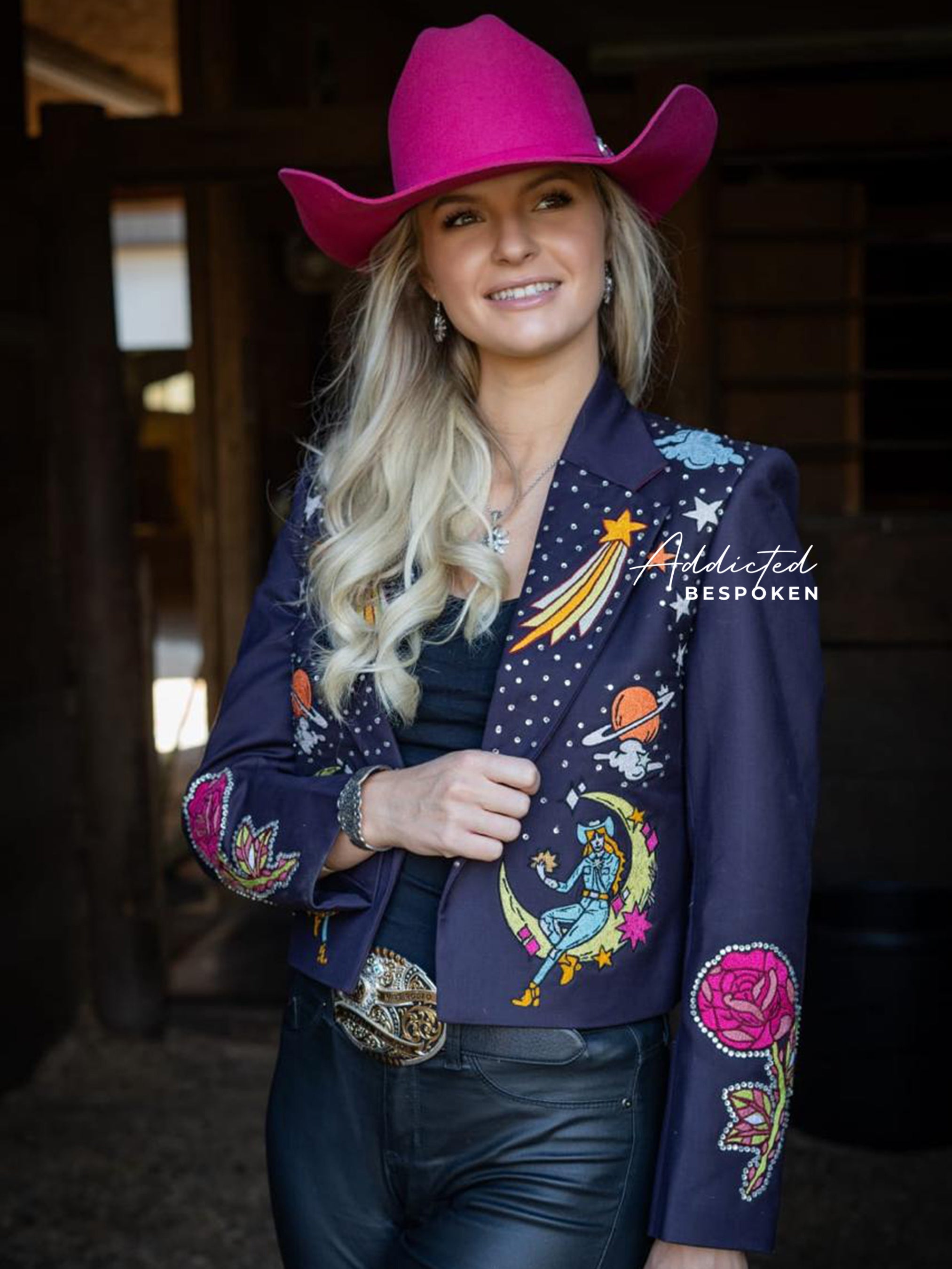 Cowgirl Space Embroidered Blazer Addicted Bespoken