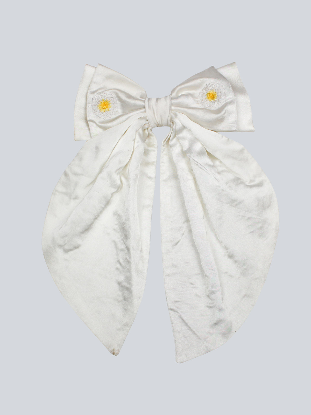 Ivory Floral Hair Bow