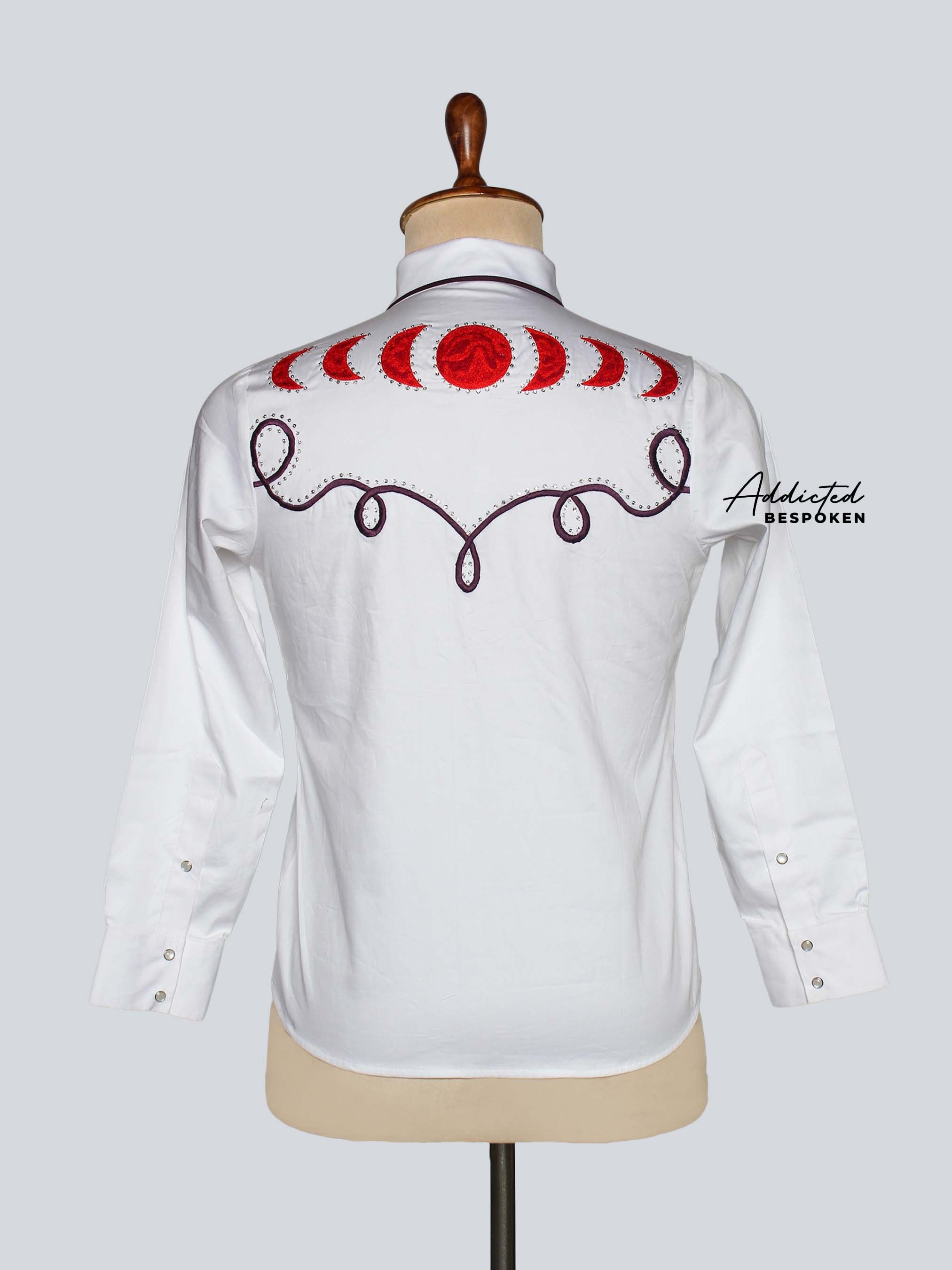 Lunar Moon Embroidered Shirt Addicted Bespoken