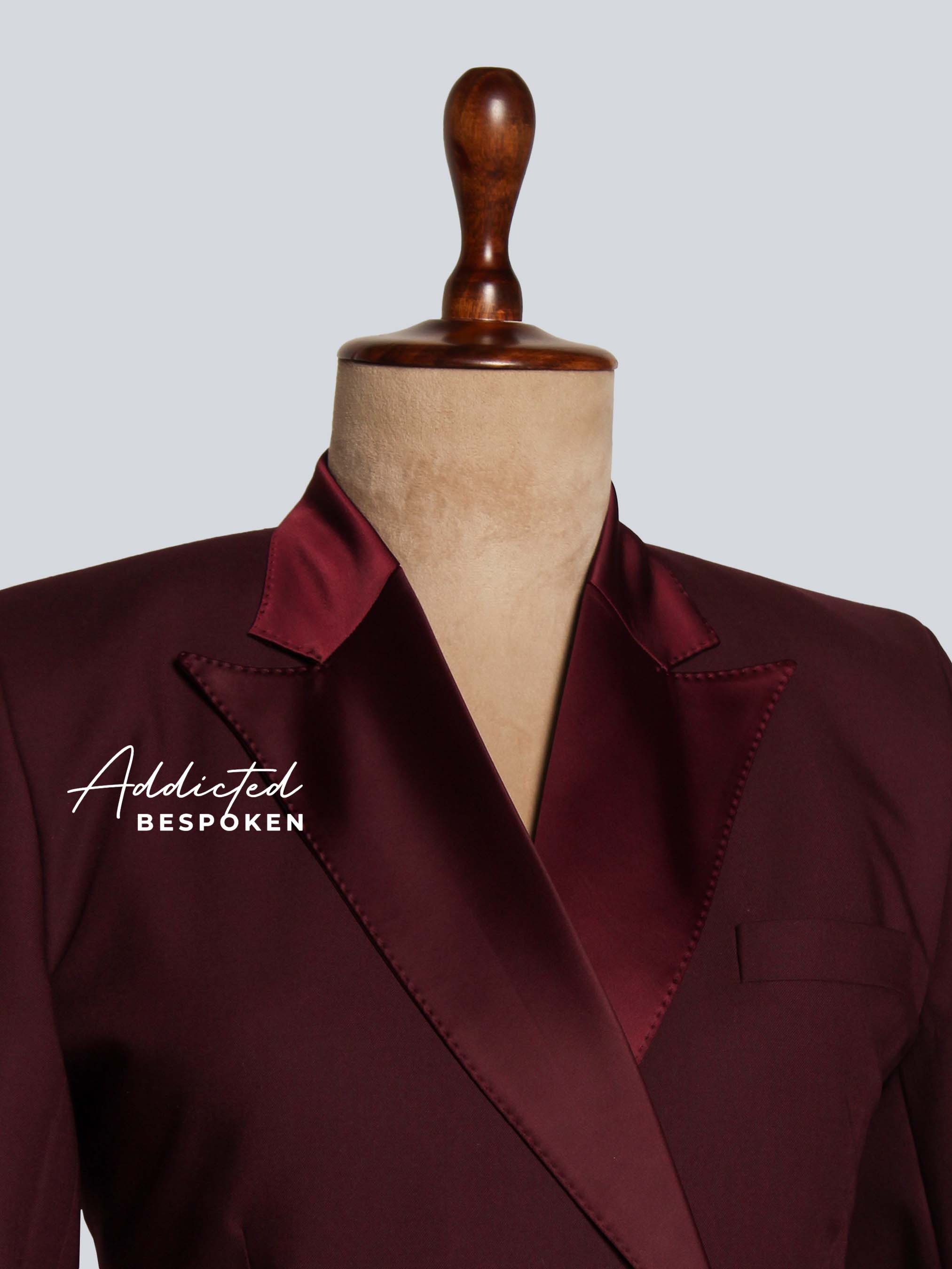 Burgundy Long Coat Women Addicted Bespoken