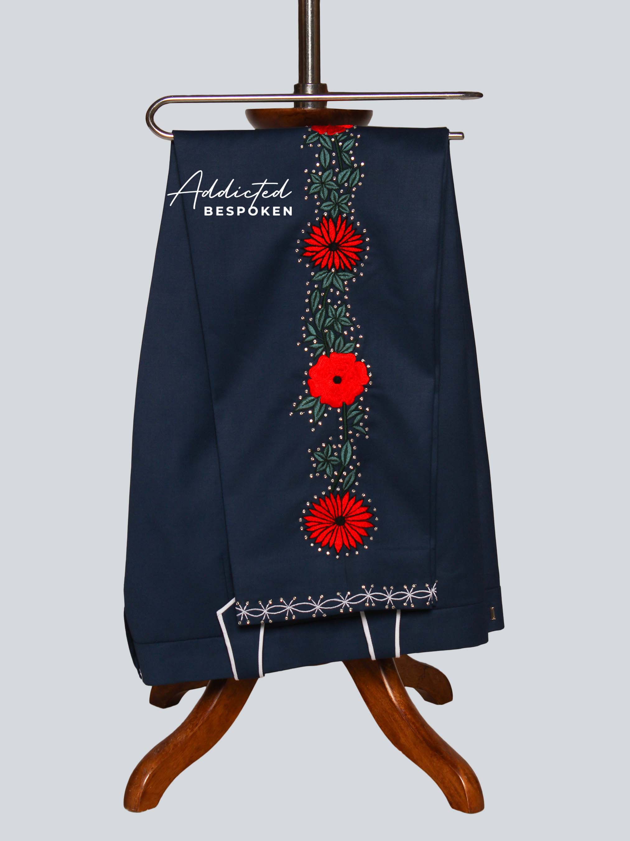 Crocodile Floral Embroidered Suit Addicted Bespoken