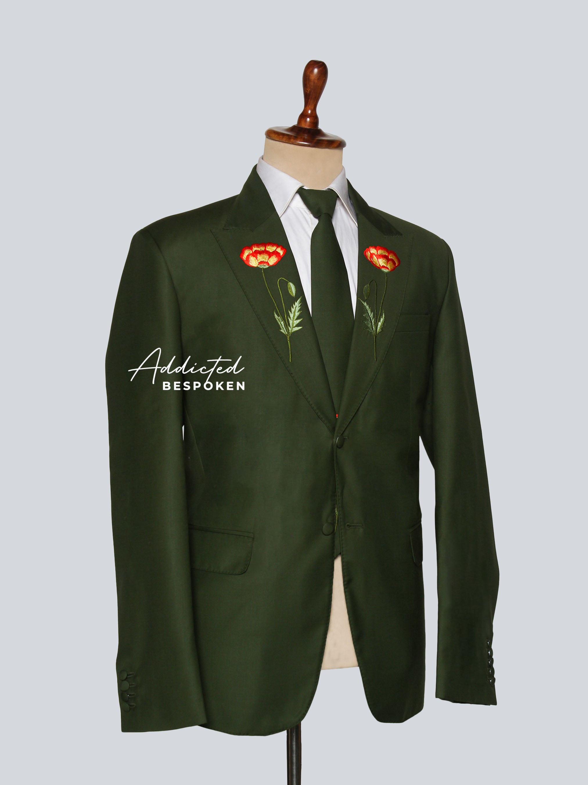 Poppy Bloom Embroidered Suit Addicted Bespoken