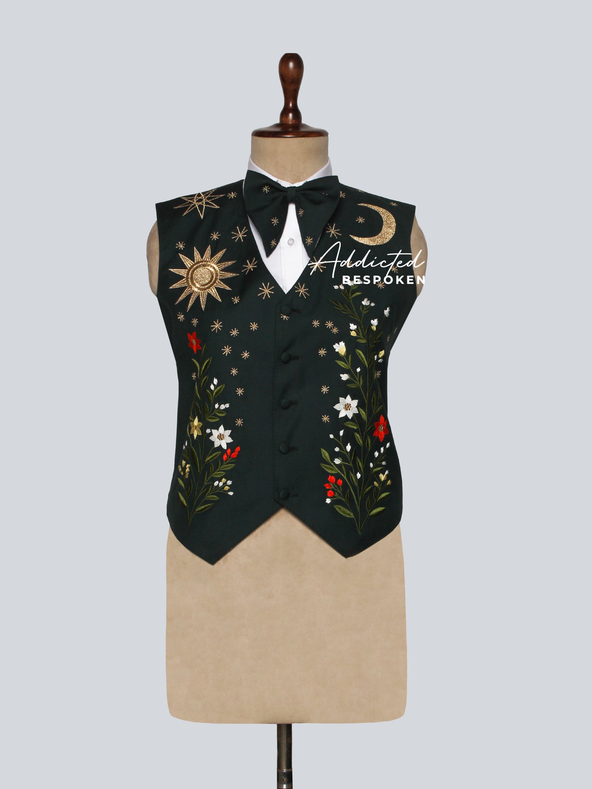 Luxury Embroidered Vest Suit Addicted Bespoken