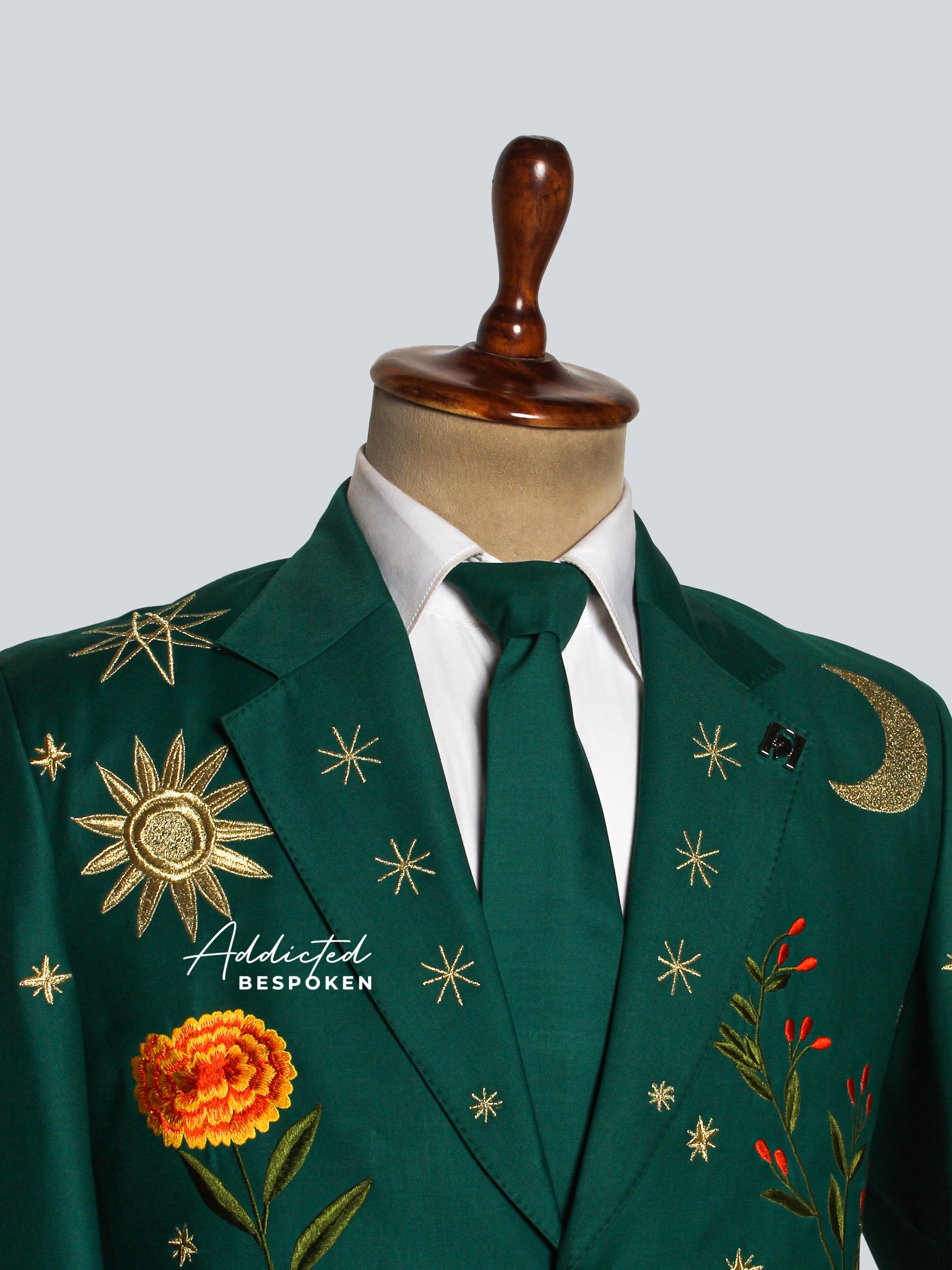 Marigold Celestial Embroidered Suit