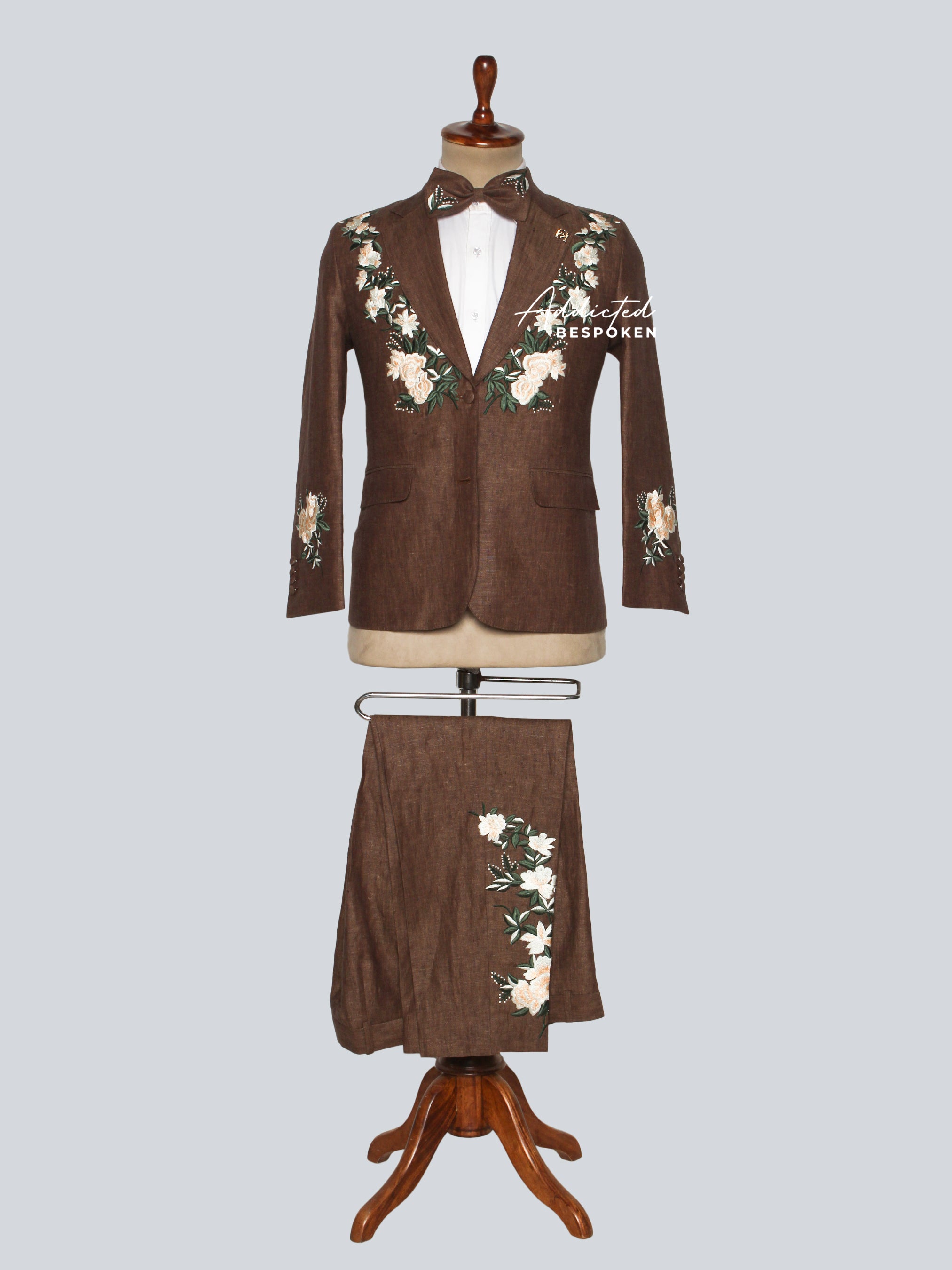 Floral Embroidered Groom Suit