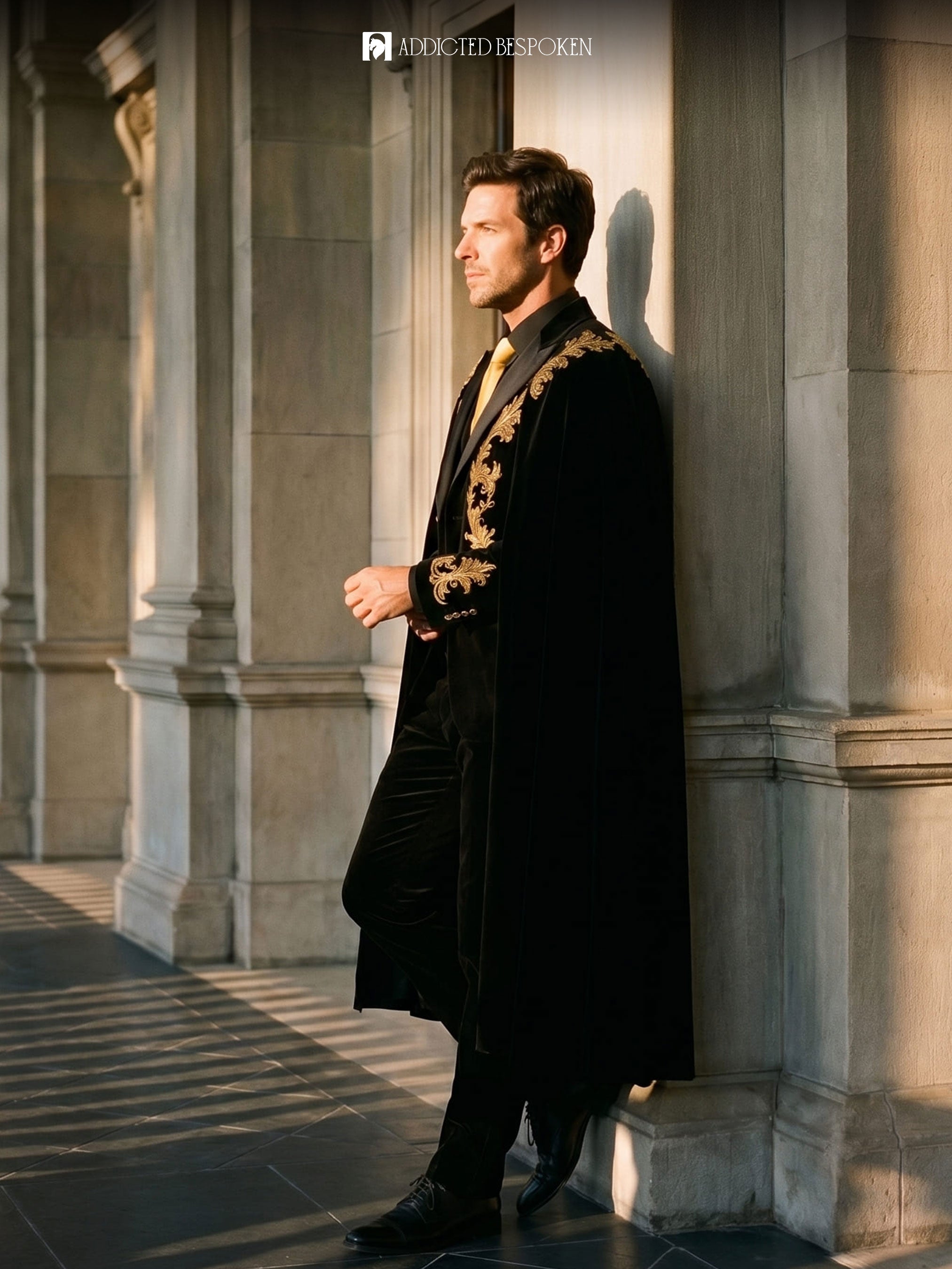 Baroque Inspired Gothic Cape Suit Addicted Bespoken