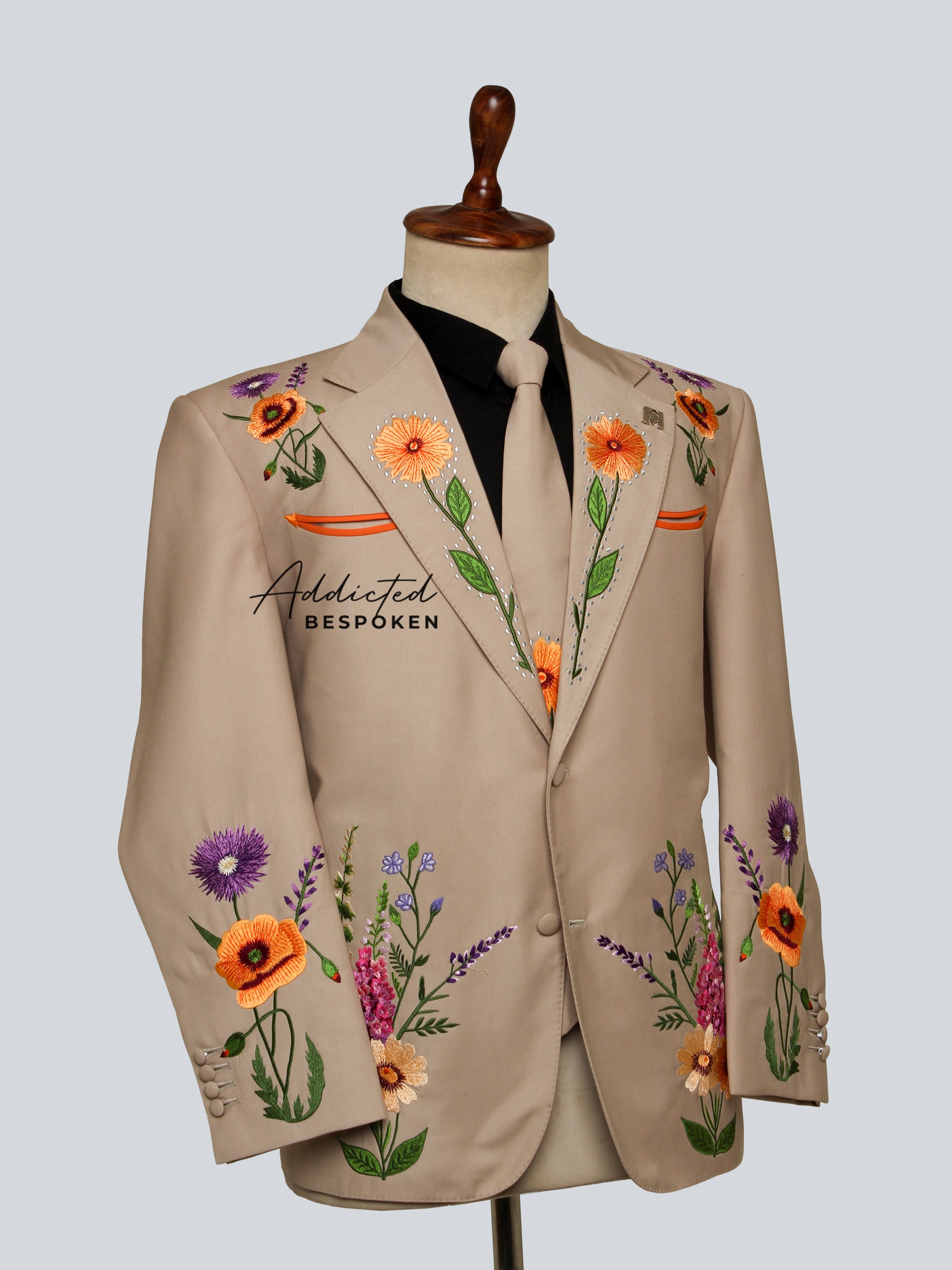 Wildflower Elegance Embroidered Suit