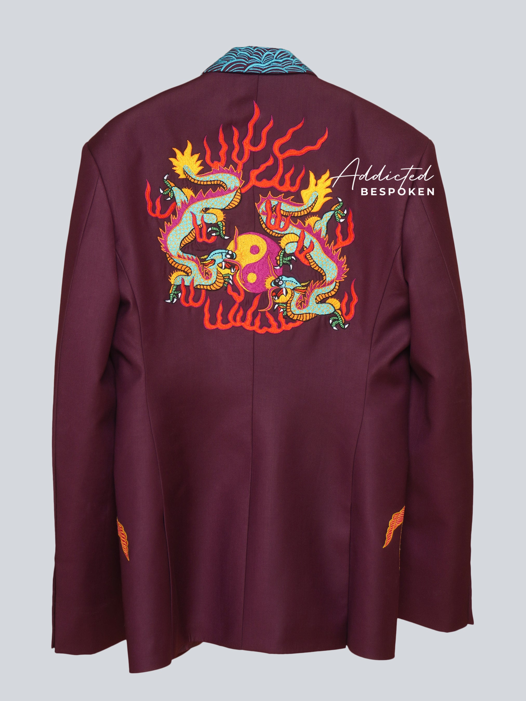 Asian-Inspired Embroidered Suit