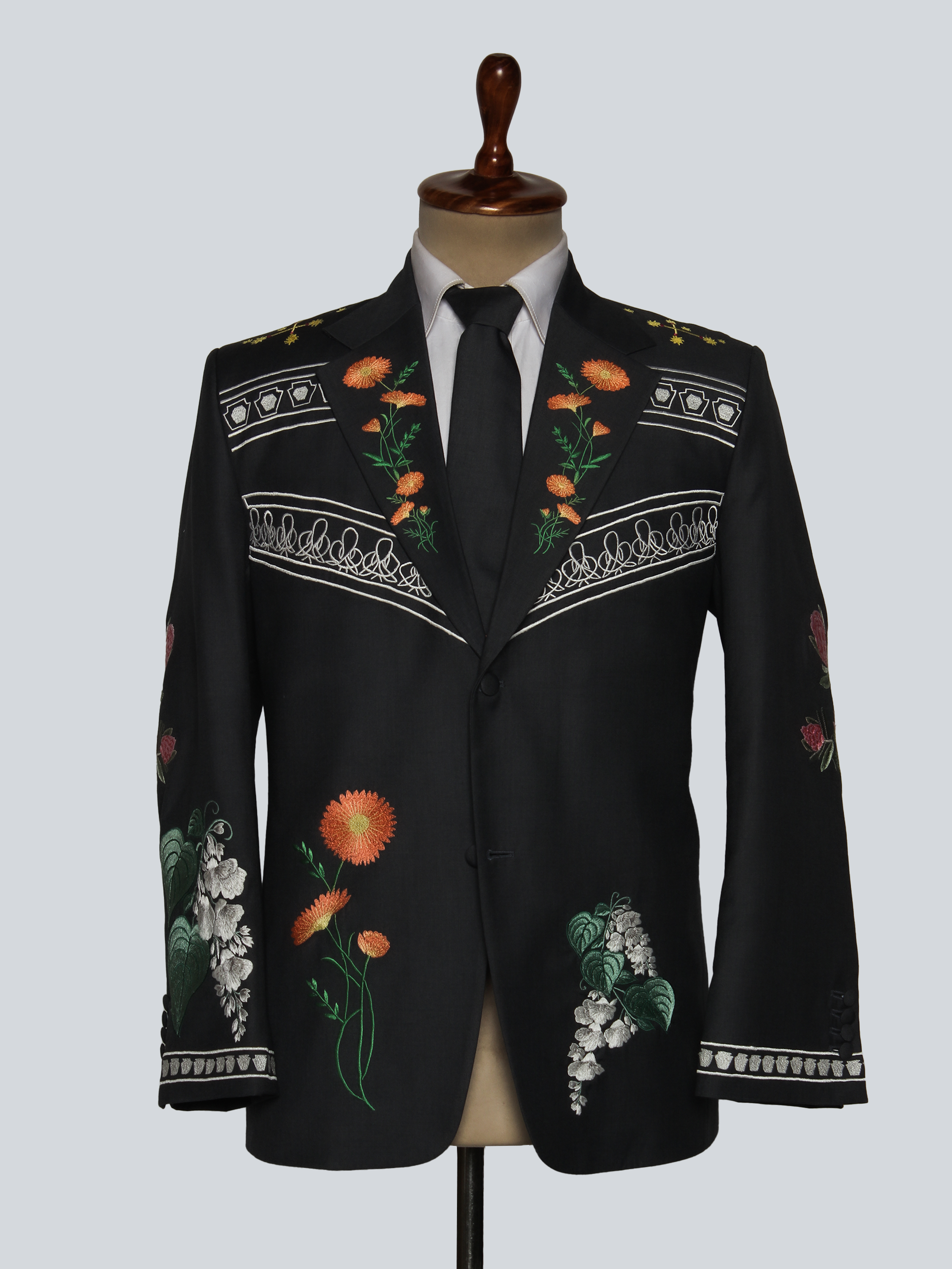 Botanical Embroidered Bespoke Suit Addicted Bespoken