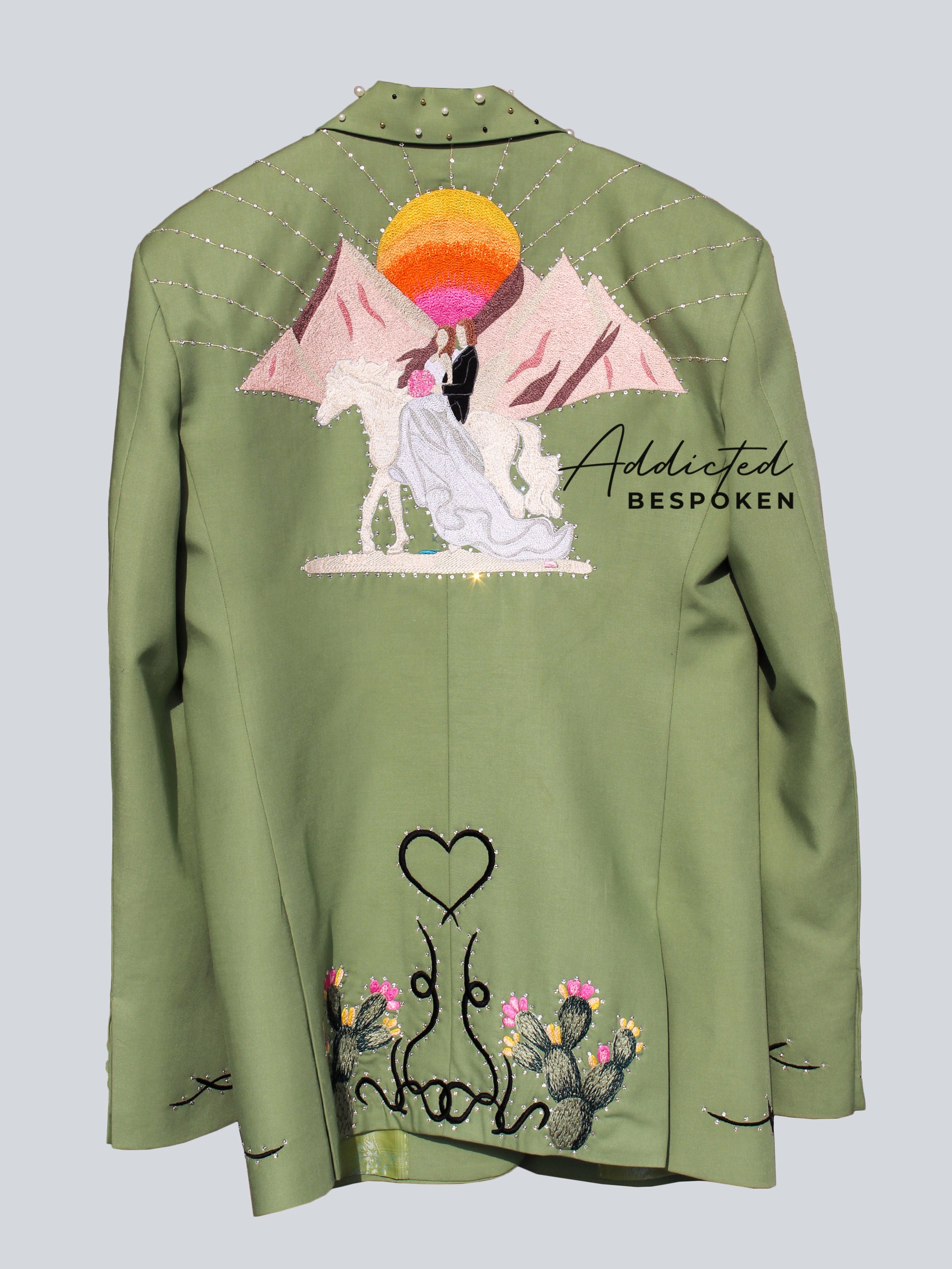 Eloquent Pearl Charm Intricate Western Suit