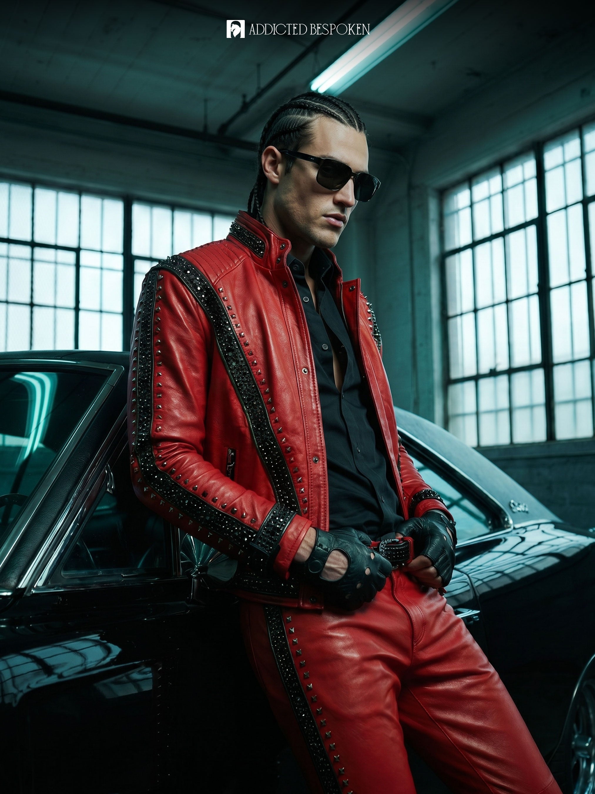 Thriller Studded Leather Suit Addicted Bespoken