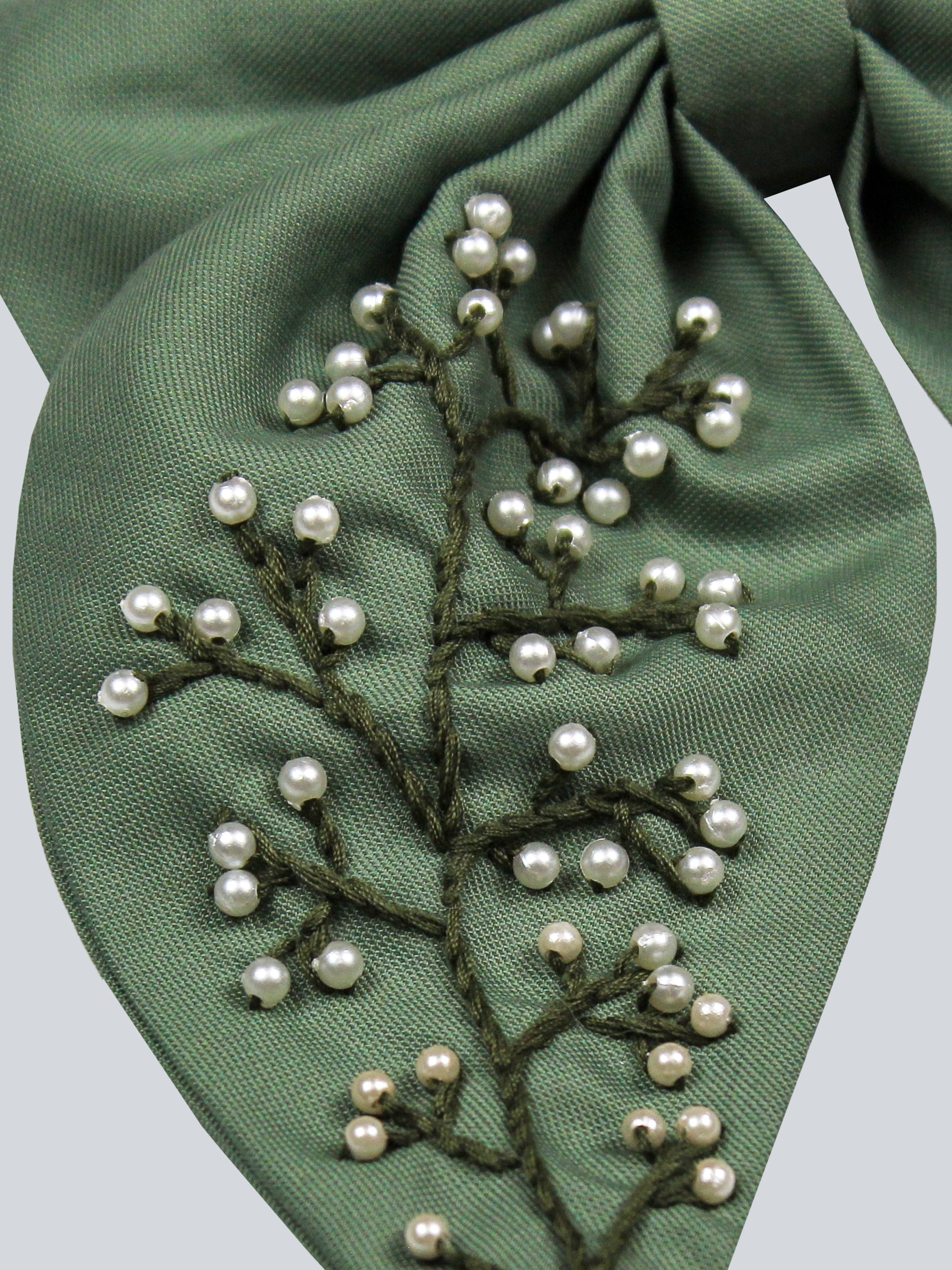 Sage Green Pearl Bow Addicted Bespoken
