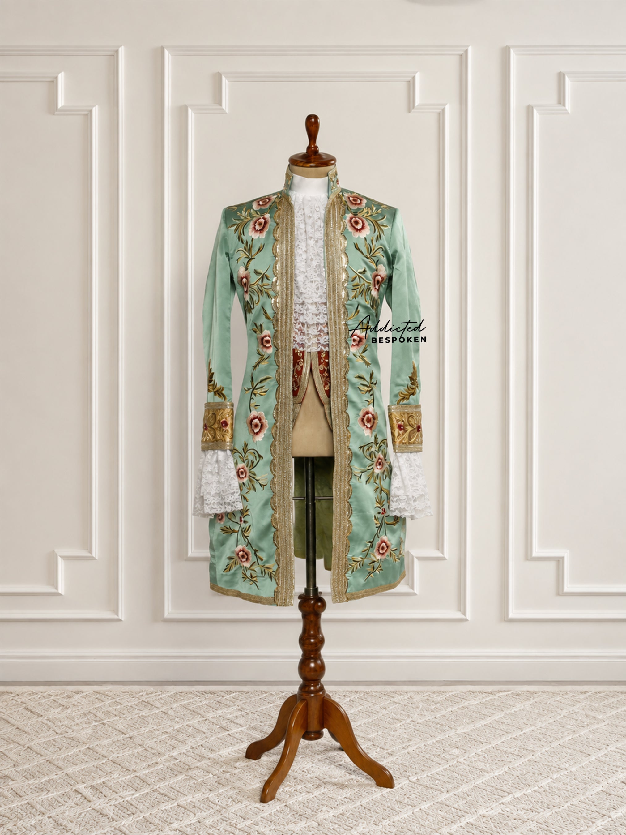 Floral Embroidered Rococo Tailcoat Suit Addicted Bespoken