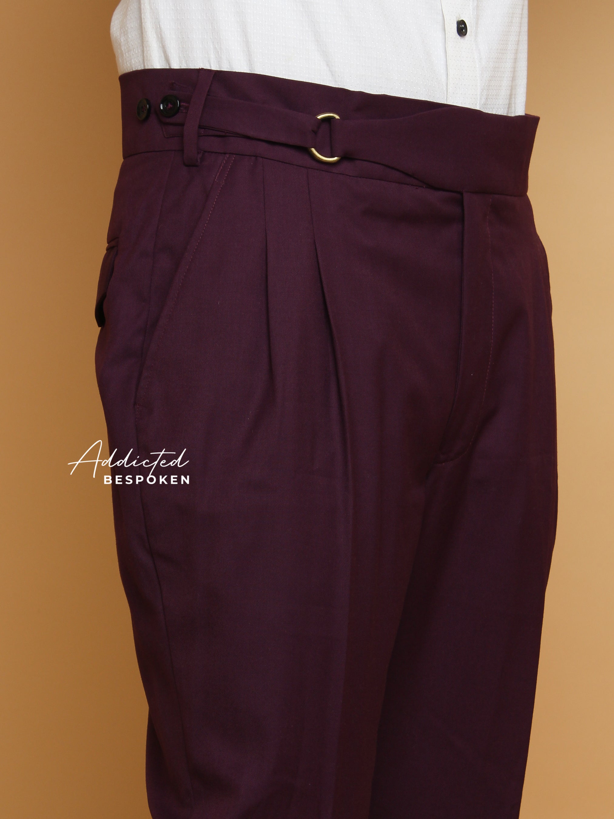 Designer Wine Cotton Pant (CLS) Addicted Bespoken
