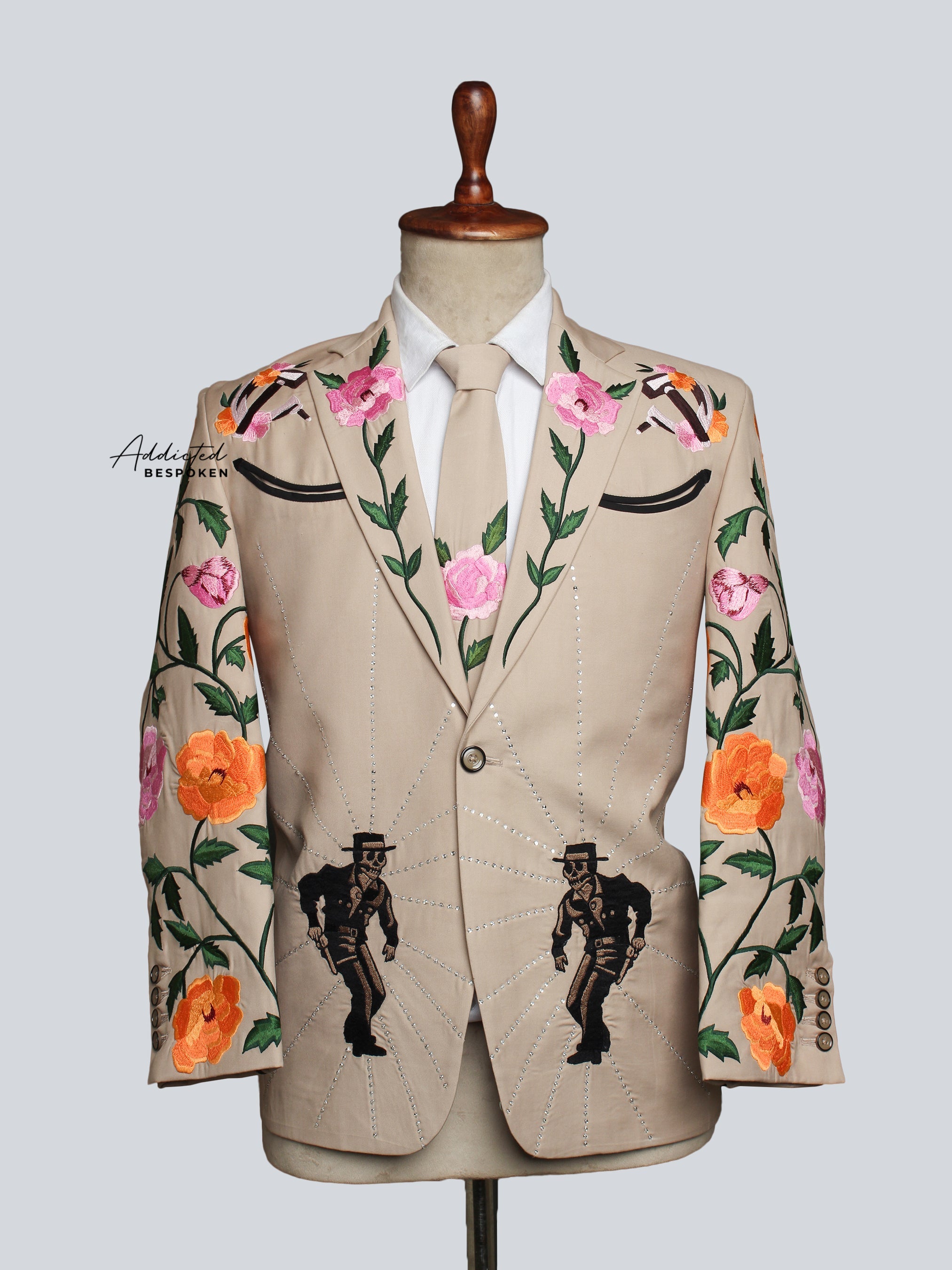 Floral Edge Skull Suit Addicted Bespoken
