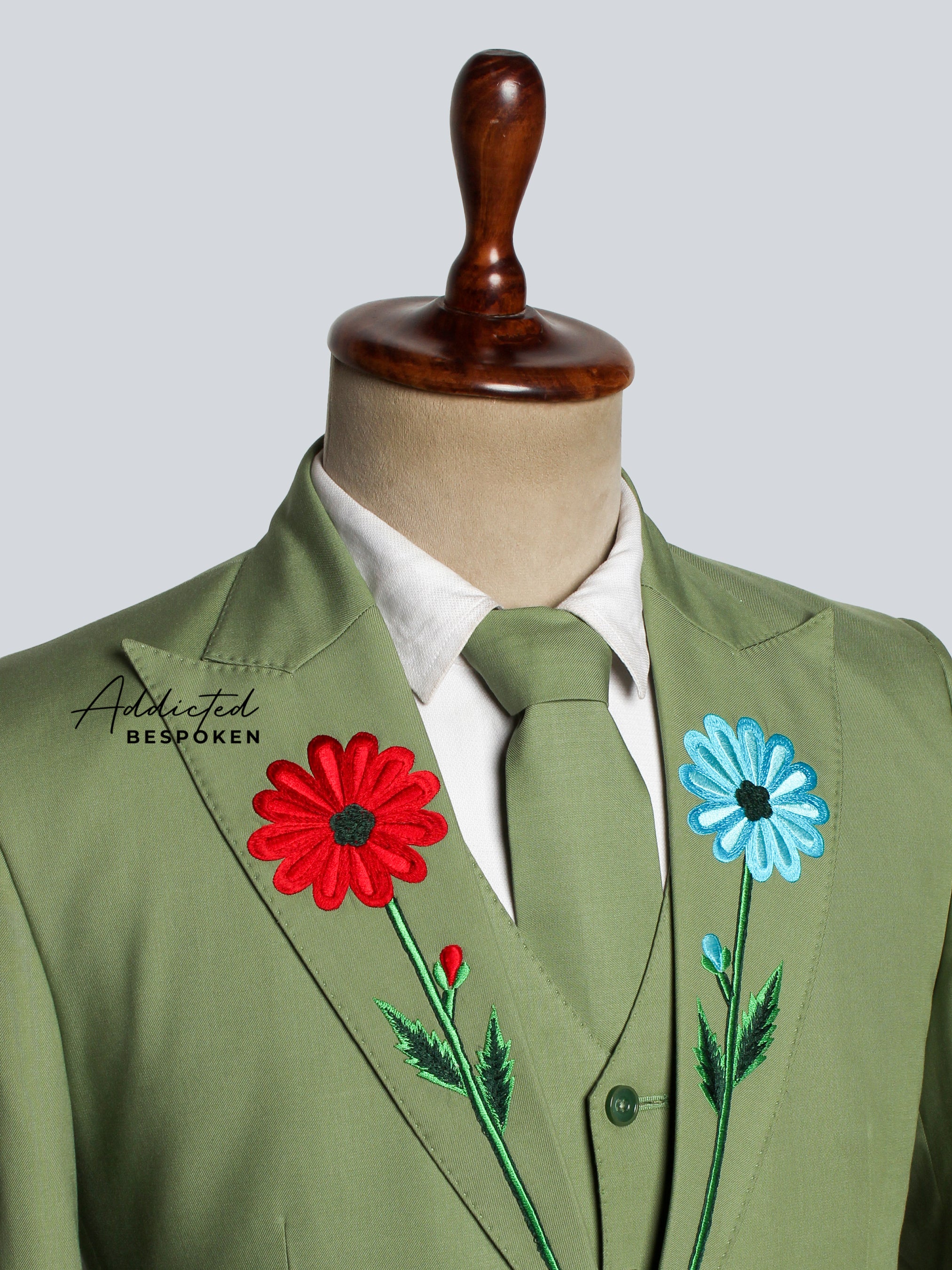 Botanical Embroidery Power Suit