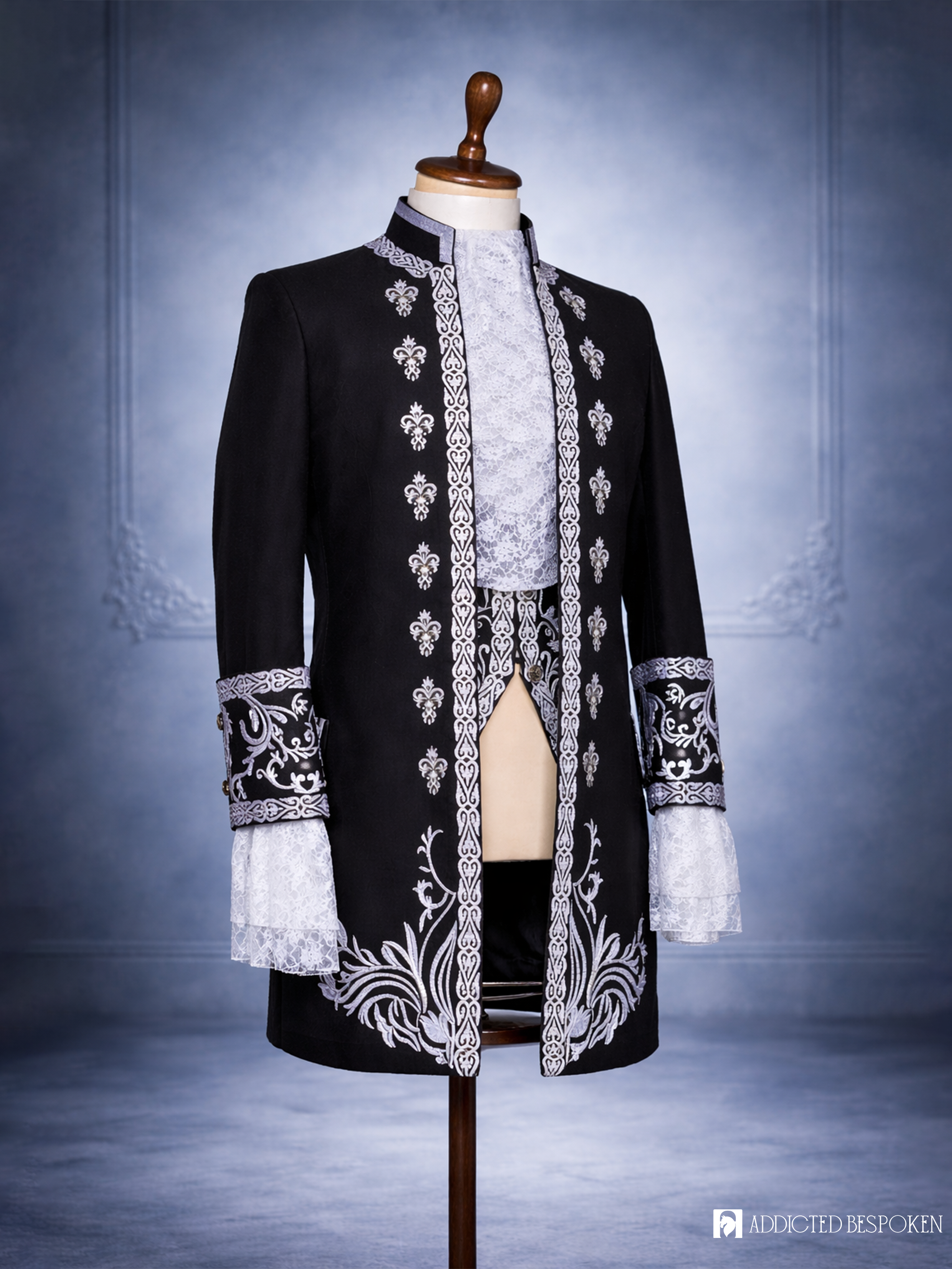 Midnight Rococo Embroidered Suit Addicted Bespoken