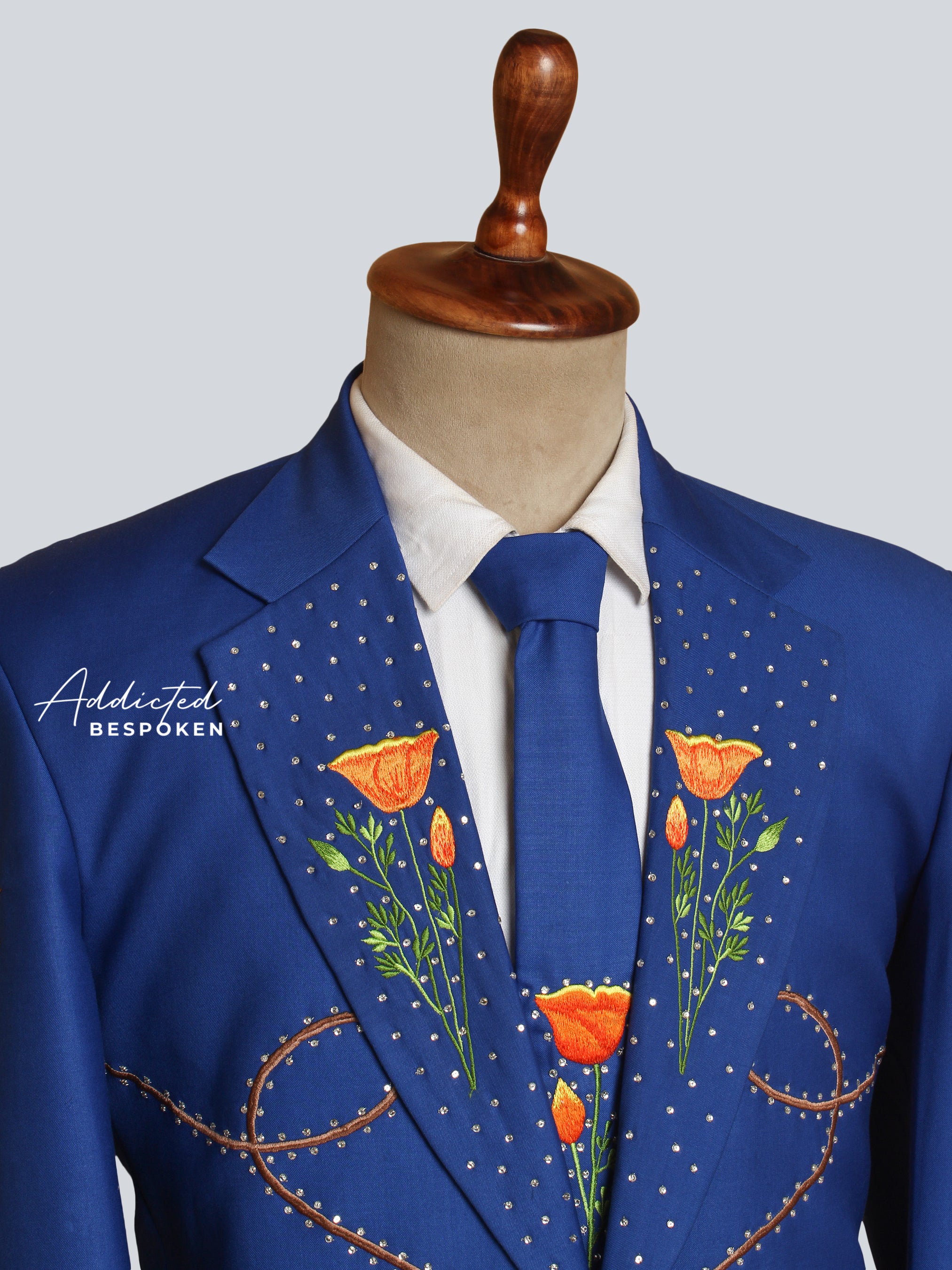 Cactus Bloom Embroidered Suit