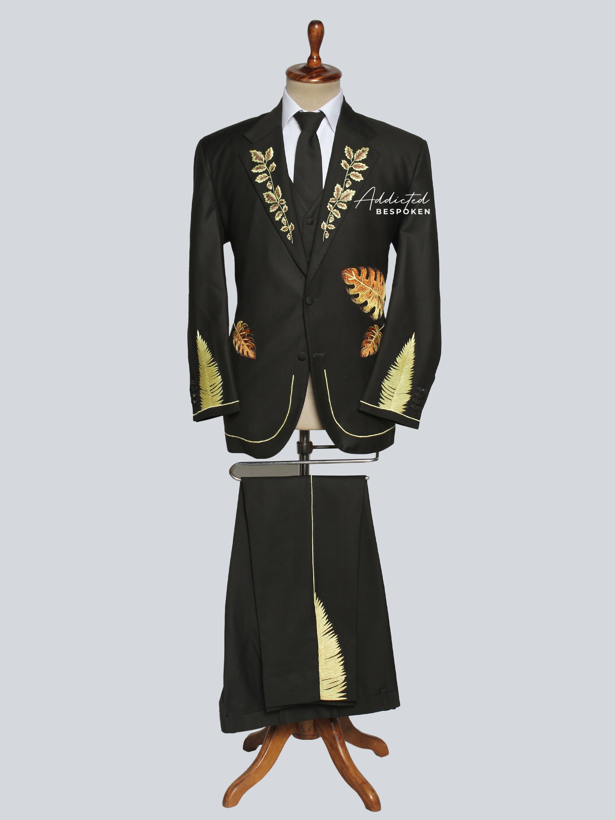 Botanical Embroidered Party Suit