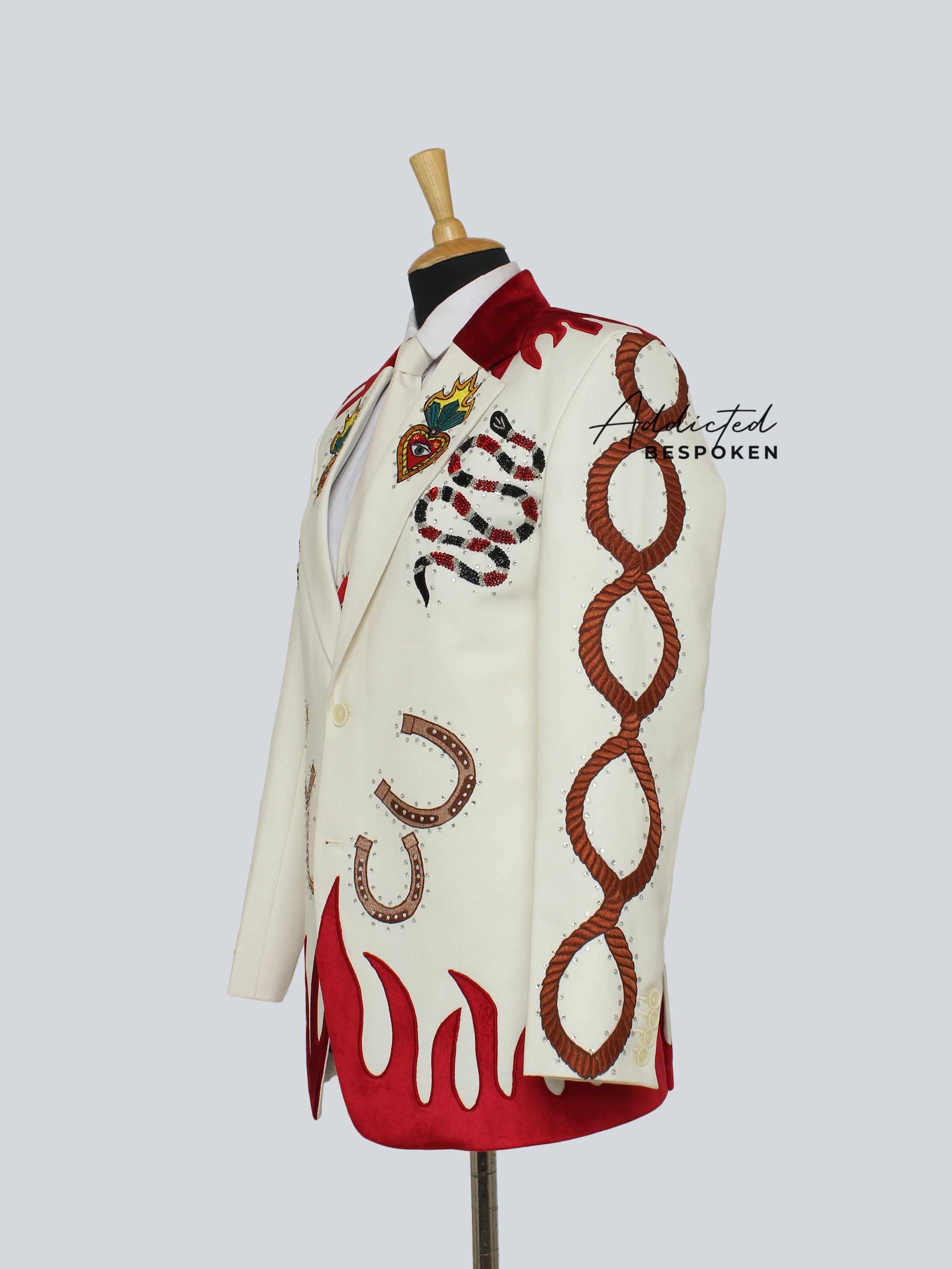Rustic Blossom Embroidered Suit Addicted Bespoken
