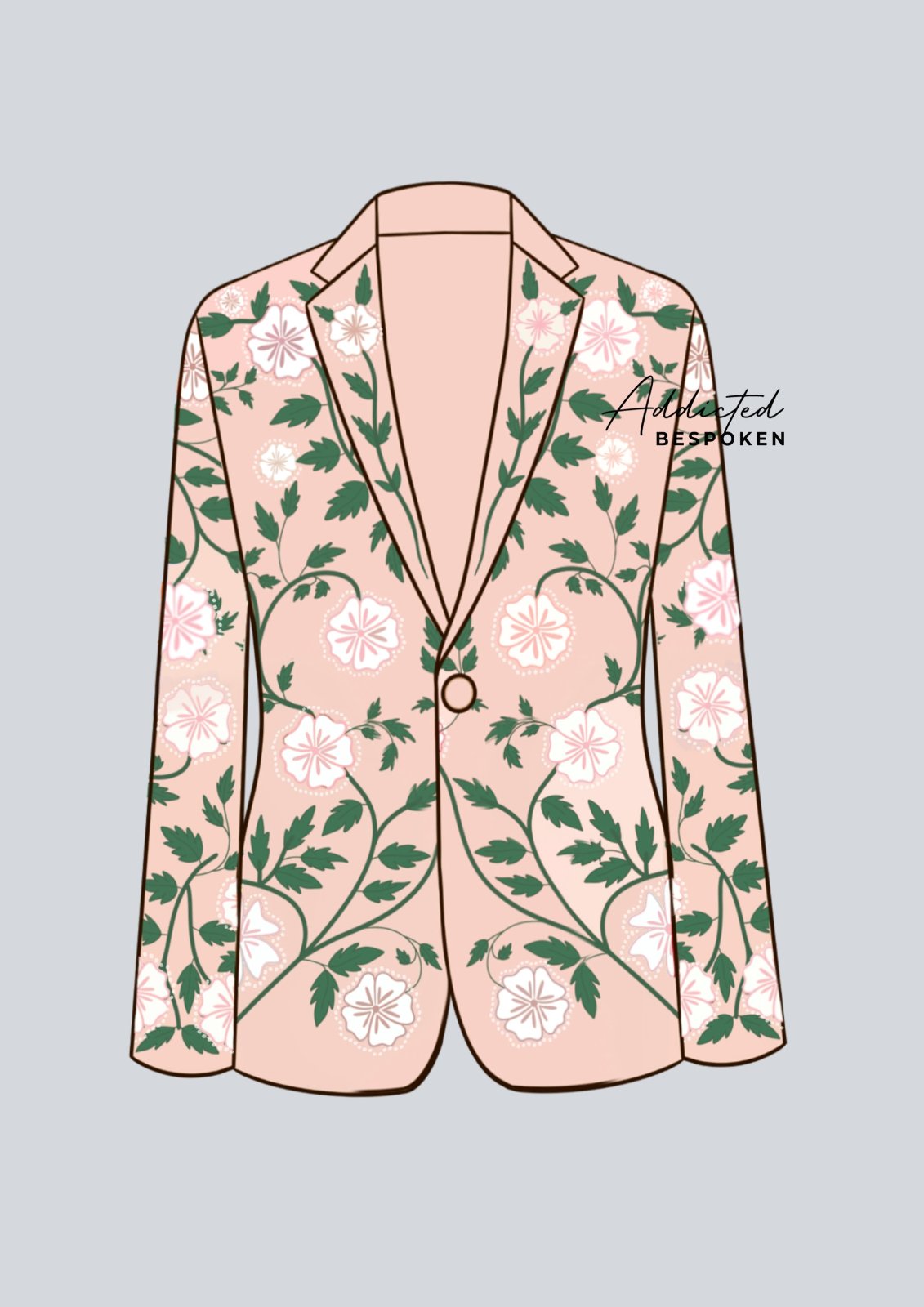 Rose Embroidered Cocktail Attire Addicted Bespoken
