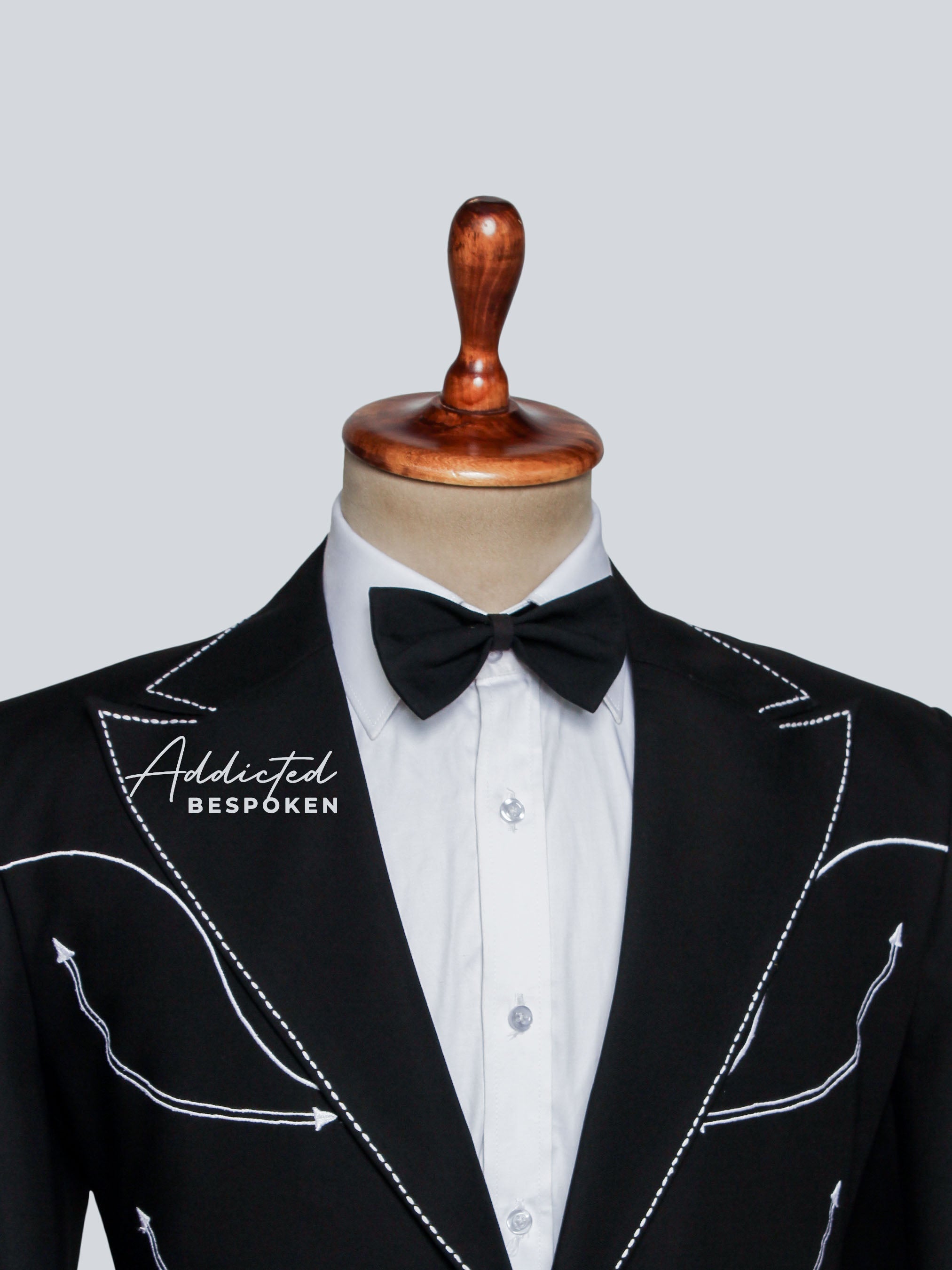 Luxury Western-Inspired Black Blazer Addicted Bespoken