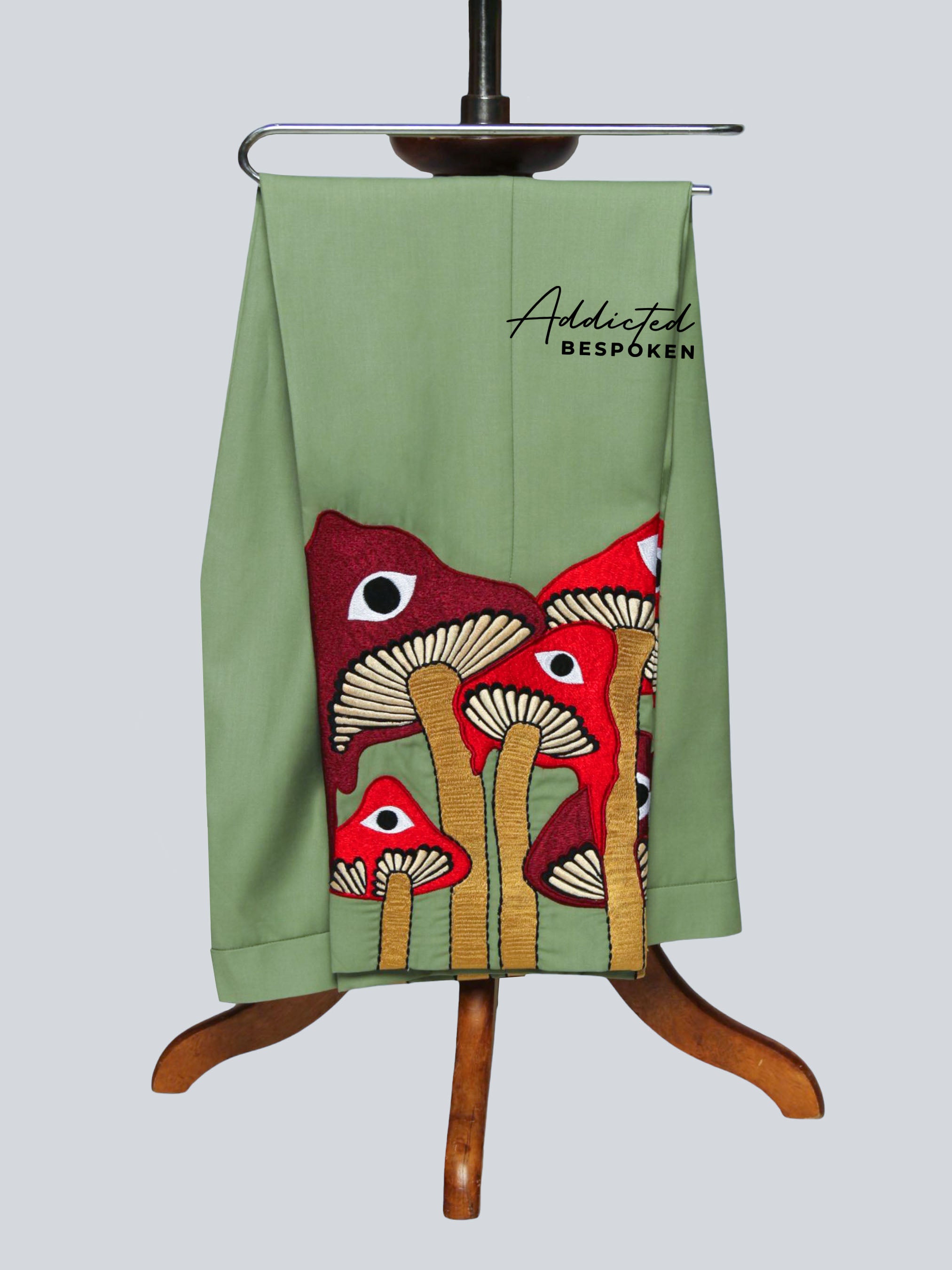 Mystic Skeleton & Mushroom Embroidered Ensemble Addicted Bespoken