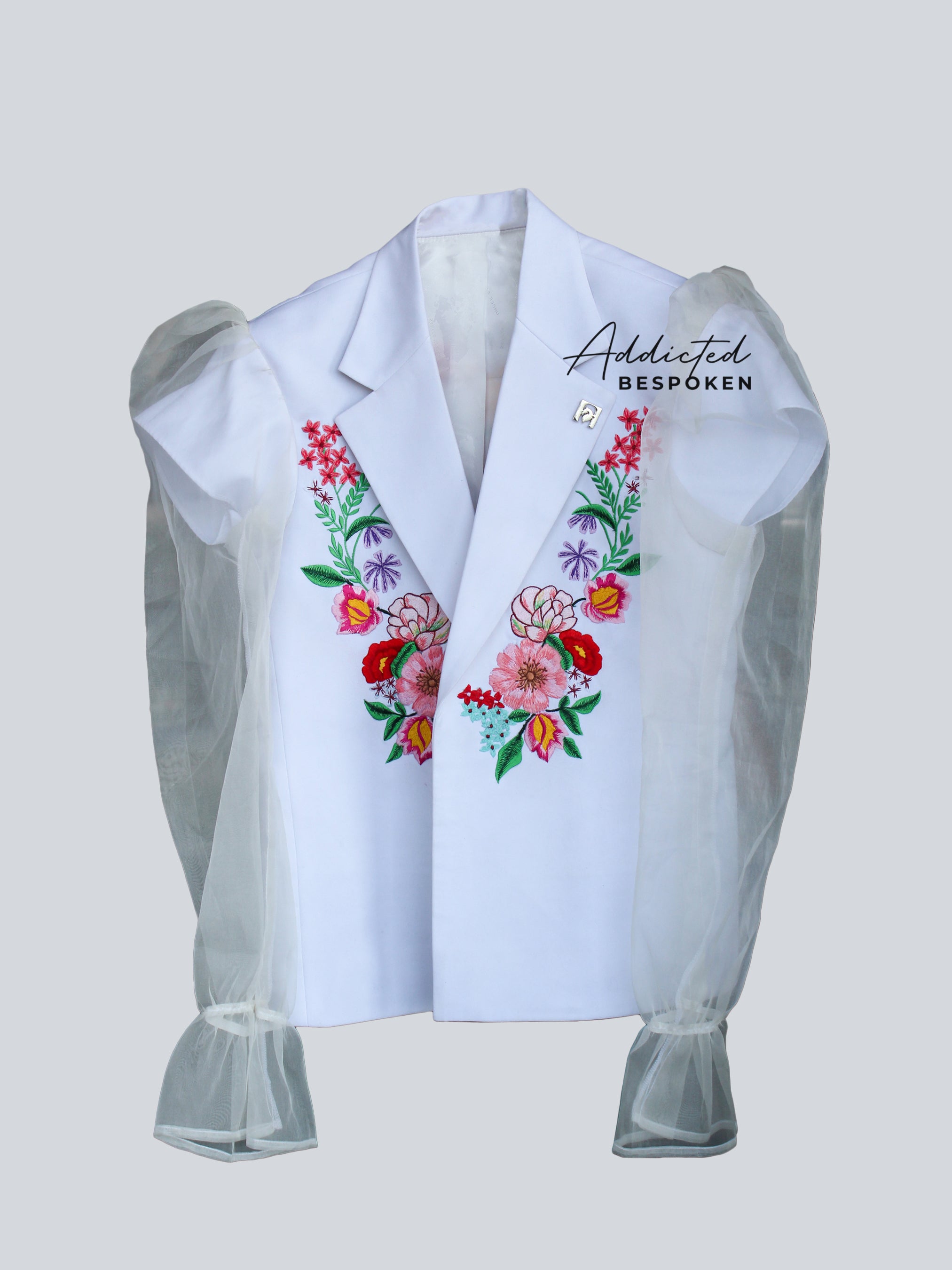 Floral Fantasy Embroidered Suit