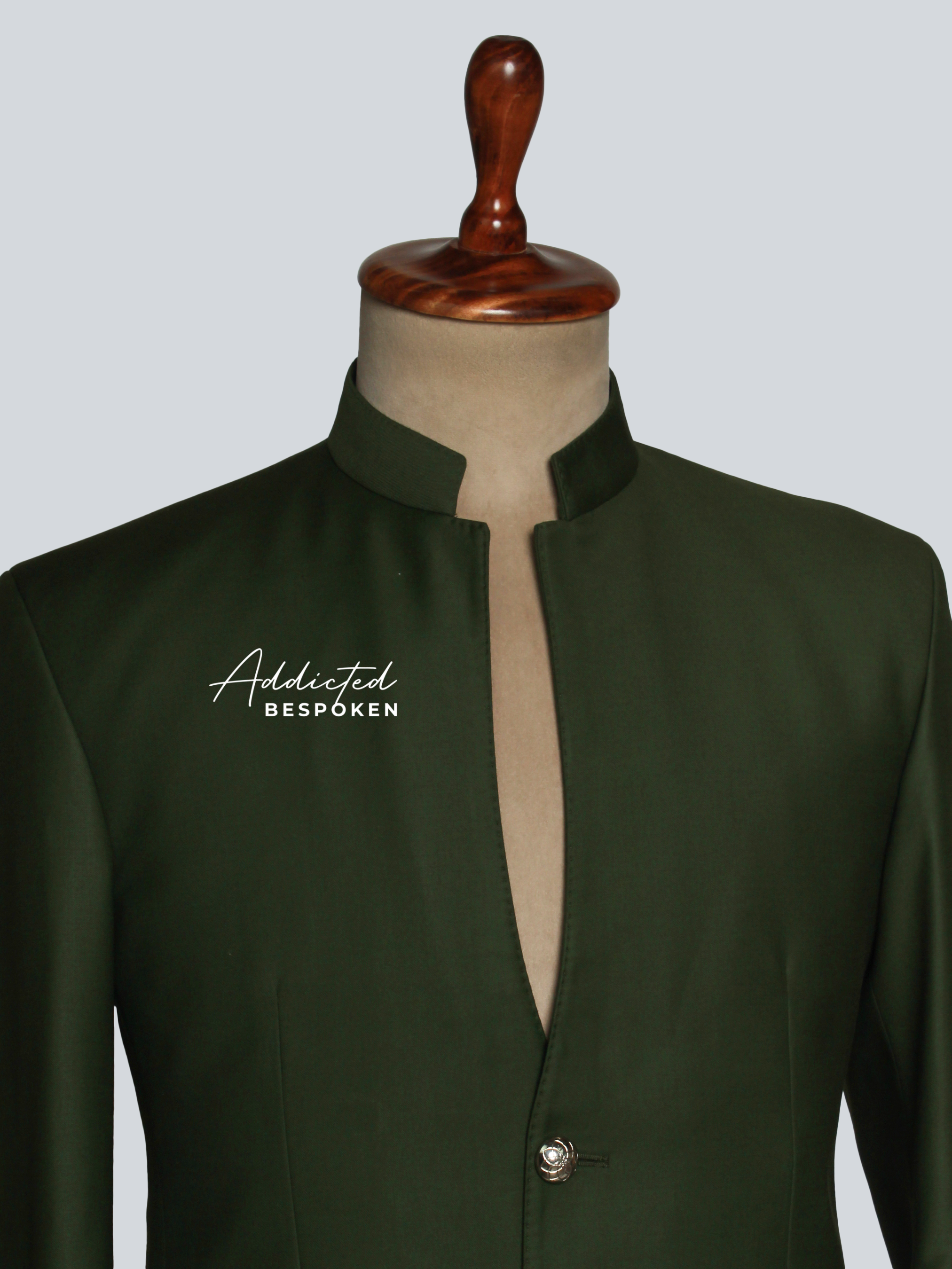 Mandarin Collar Suit Set