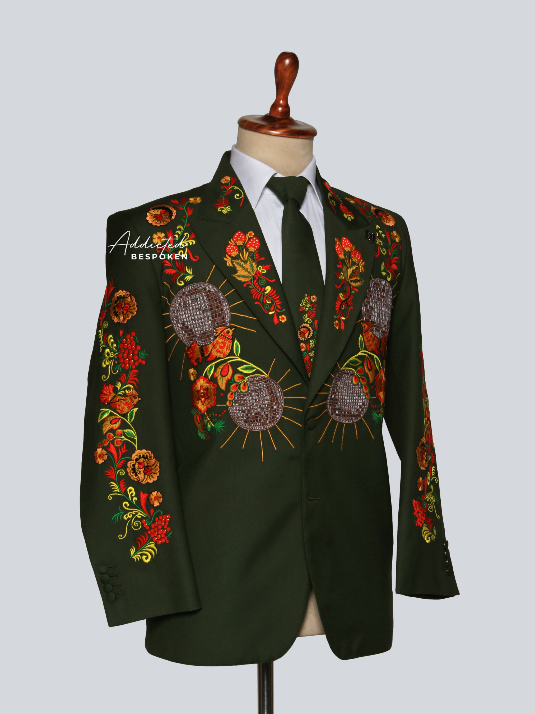 Sunburst Embroidered Western Suit
