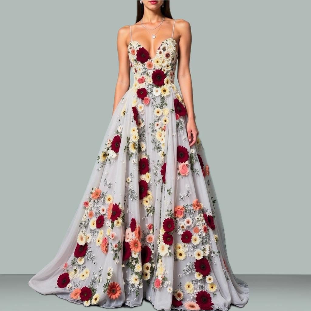 Embroidered Garden Bloom Gown