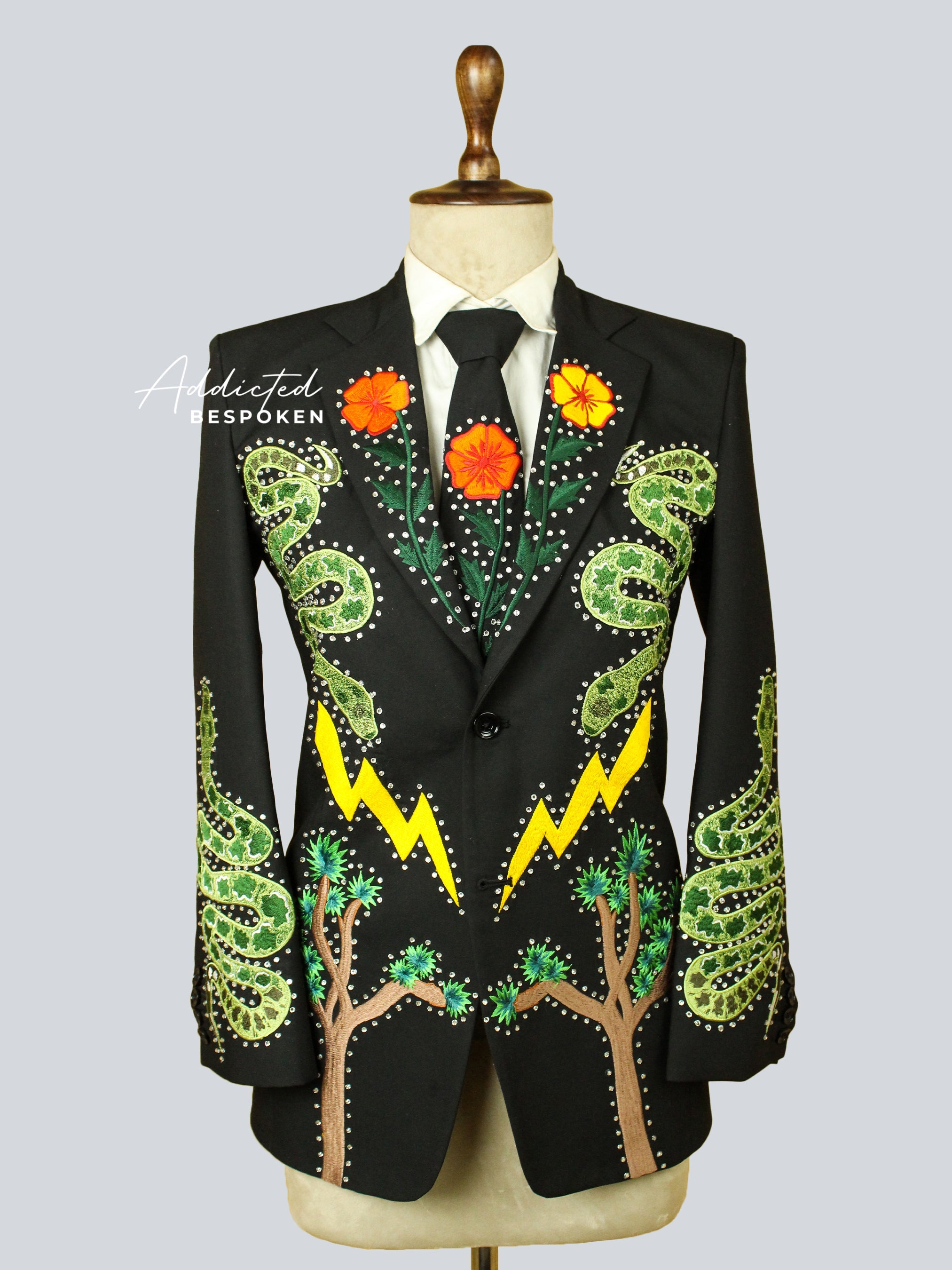 Oak Tree Embroidered Pantsuit Addicted Bespoken