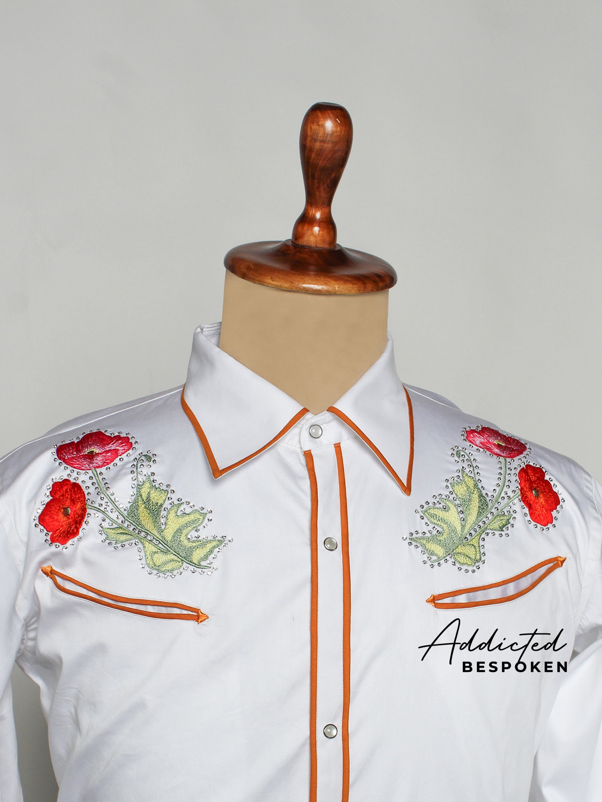 Western Blossom Embroidered Shirt Addicted Bespoken