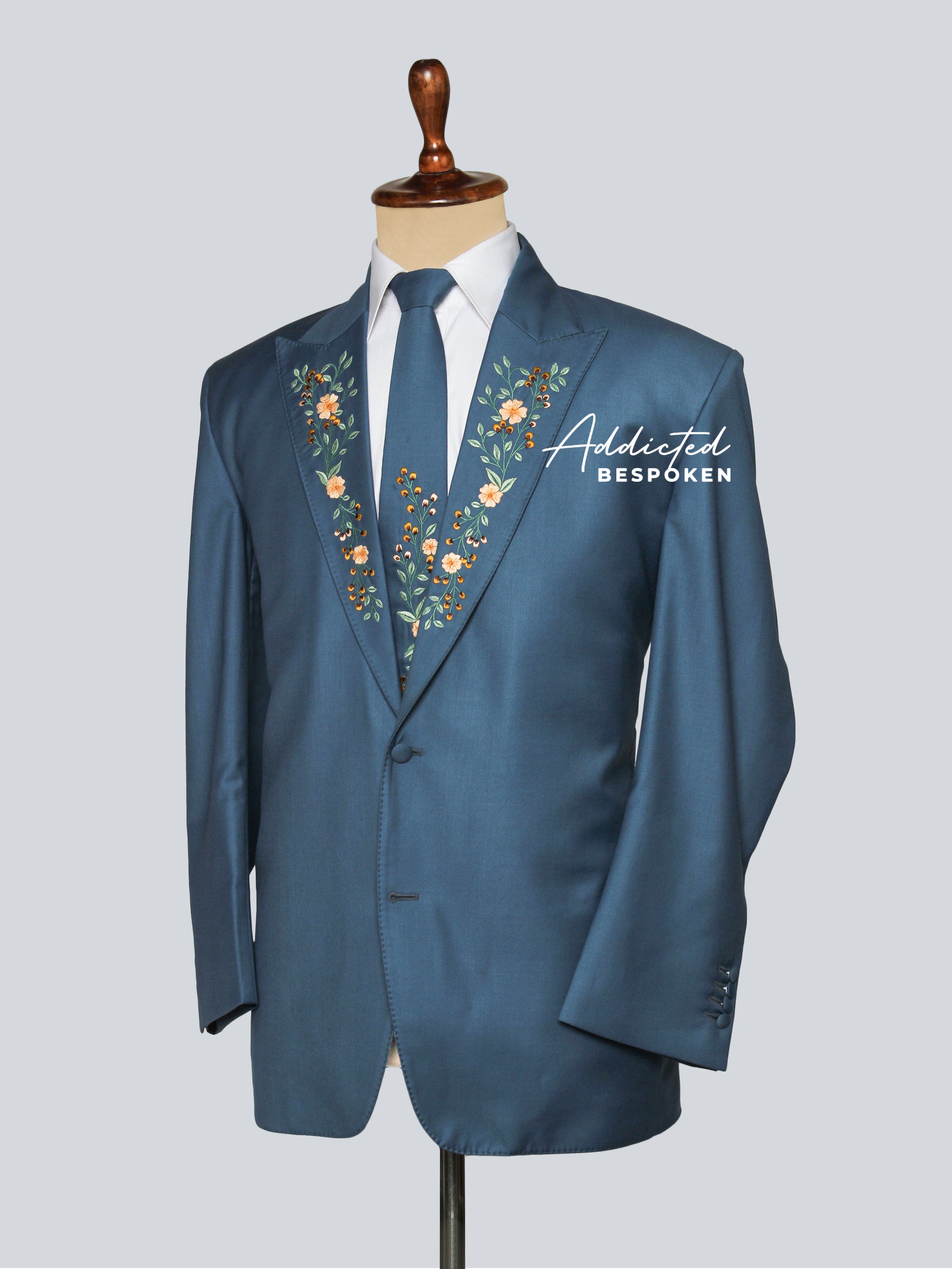 Royal Sky Western Suit Addicted Bespoken